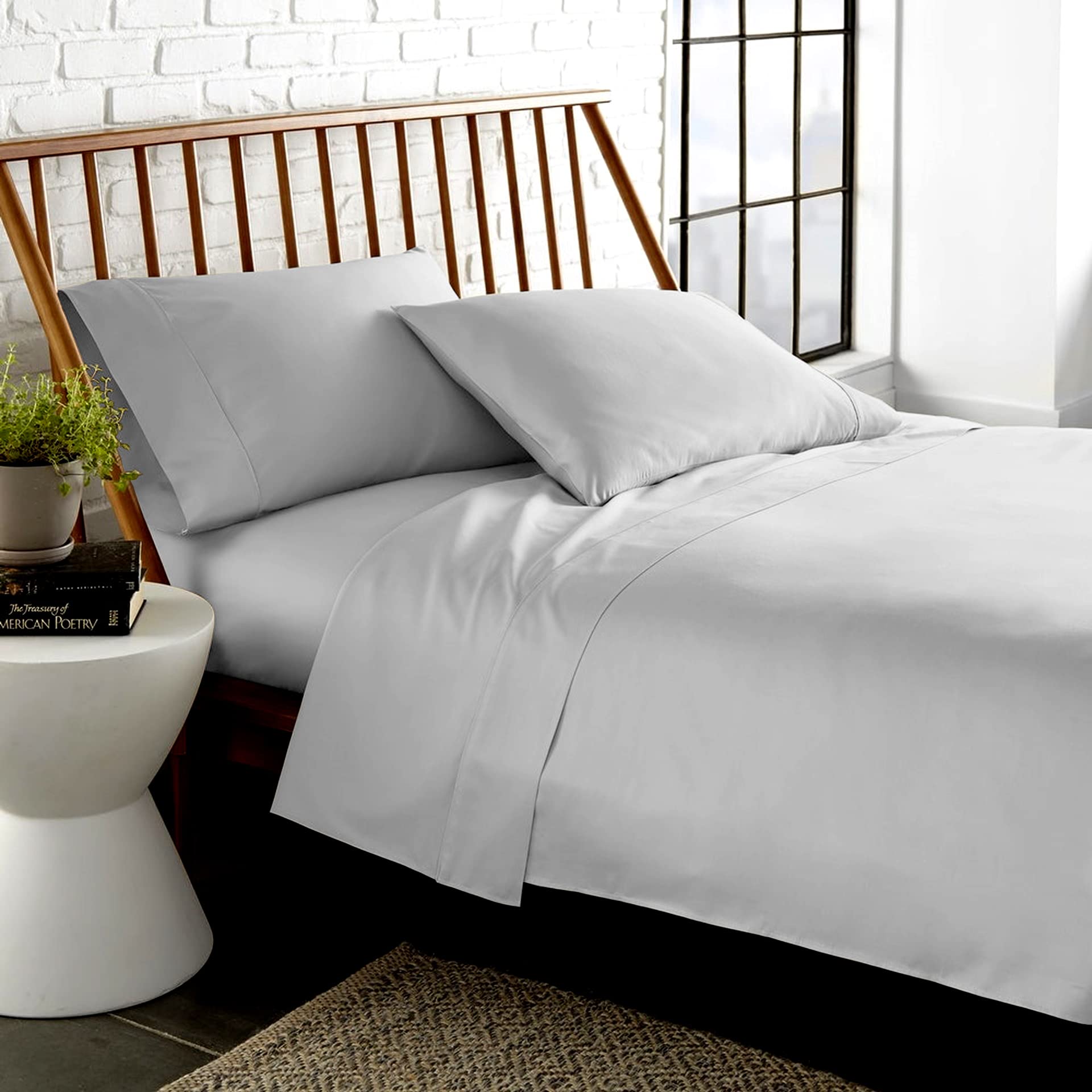 Luxury 600-Thread-Count Twin XL Sheet Set - 100% Egyptian Cotton, Super Soft & Breathable, Cooling & Durable - 4-Piece Hotel Quality Bedding for Deep Pockets (Up to 12
