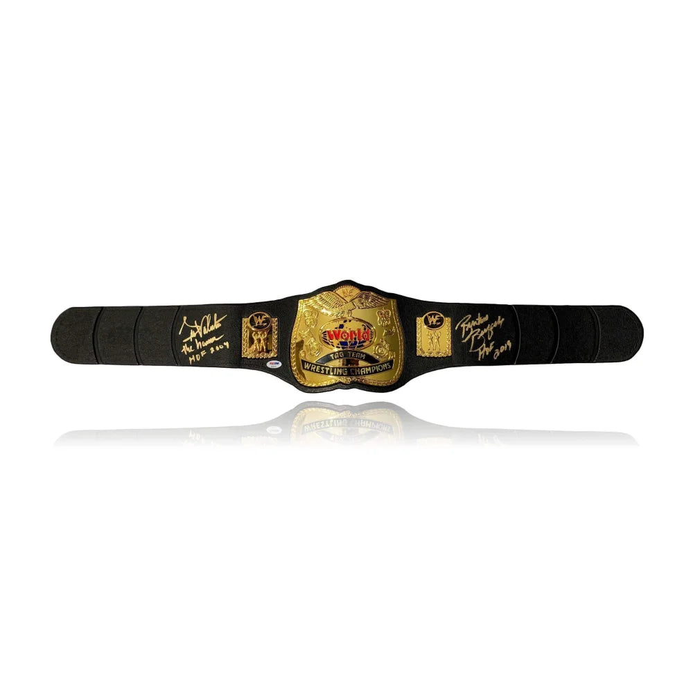 Greg Valentine & Brutus Beefcake Dual Signed WWE Championship Replica Belt - PSA/DNA Certified COA - WWF Wrestling Collectible for Display & Fan Memorabilia