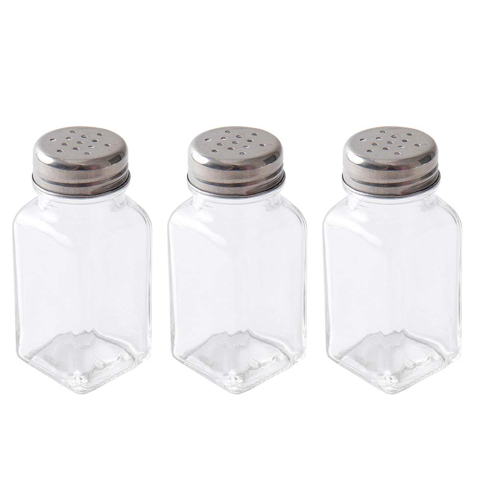 UPKOCH 3-Piece Glass Spice Shaker Set - Premium Seasoning Bottles for Salt, Pepper & Sugar - Ideal for Kitchen, Dining Table & BBQ Seasoning