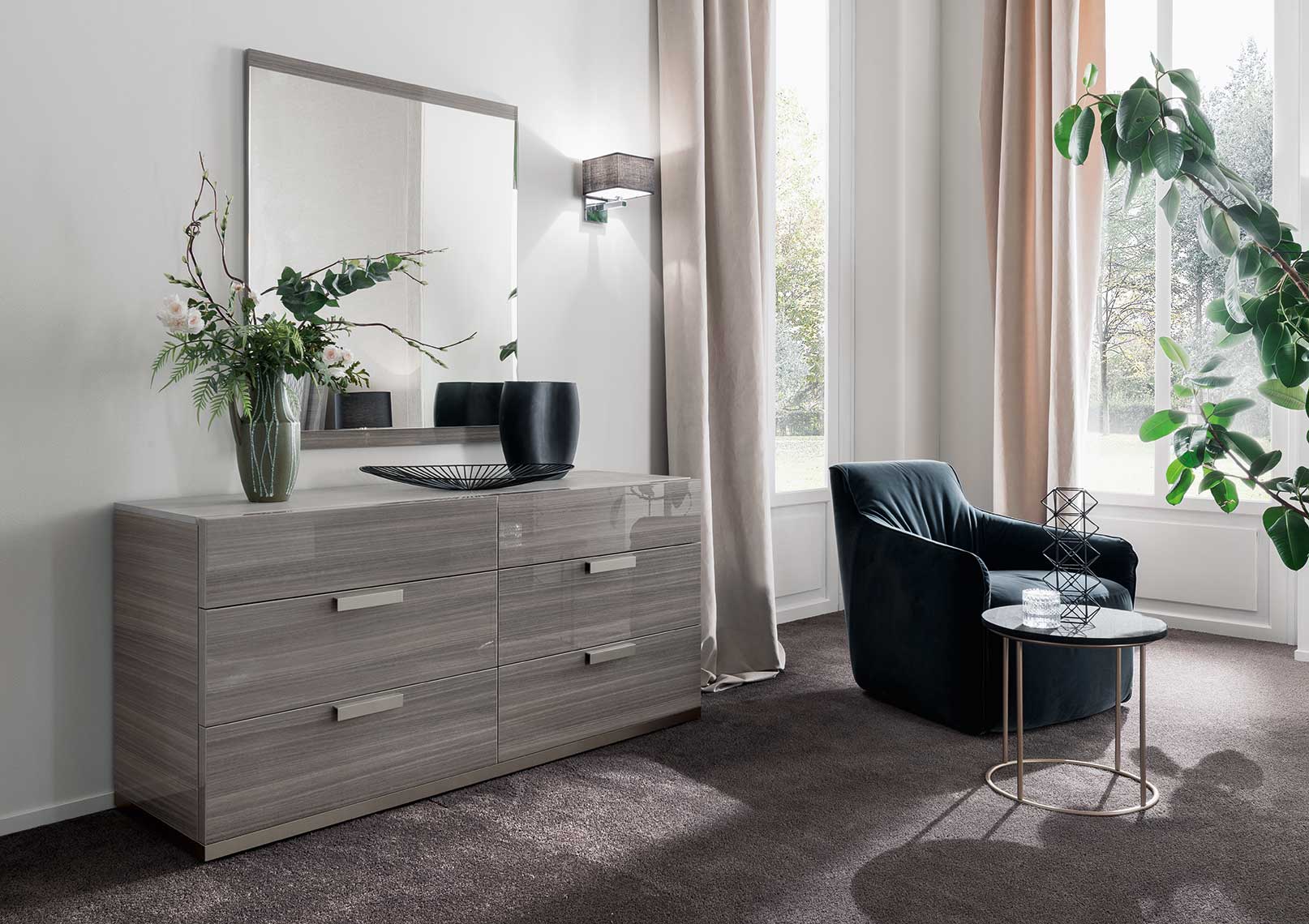 ALF IRIS BEDROOM COLLECTION - Modern Bedroom Furniture Set with Nightstand & Dresser - Perfect for Master Bedroom, Guest Room & Apartment Decor