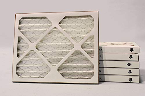 High-Efficiency MERV 8 Pleated Air Filters - 6 Pack for Home HVAC Systems, AC Units & Furnaces - Improves Indoor Air Quality & Reduces Allergens
