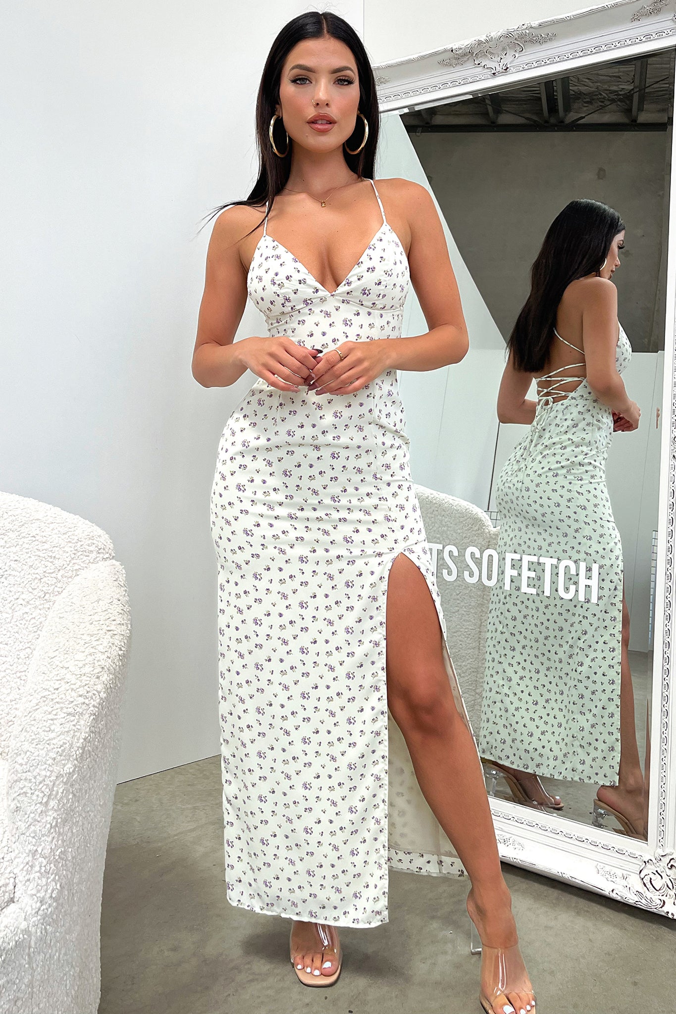 Kels Maxi Dress - Purple Floral Print Long Summer Dress for Women | Beach, Vacation & Casual Wear