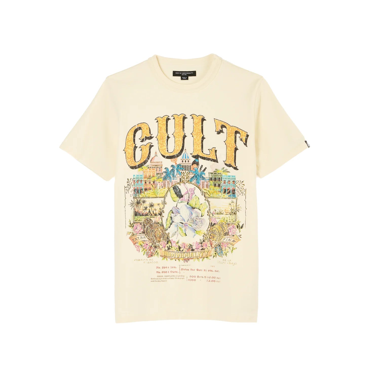 CULT OF INDIVIDUALITY Cuba Graphic T-Shirt for Men & Women | Vintage Style Cotton Tee | Casual Streetwear, Music Festival Outfit