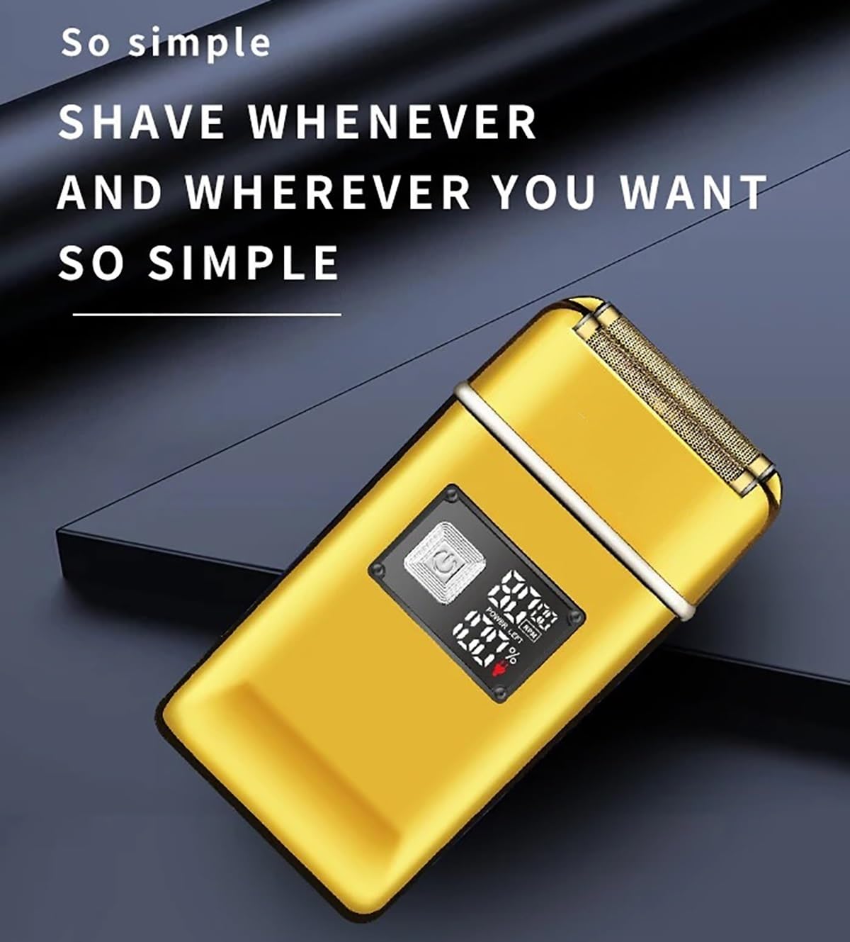 Premium Electric Razors for Men - Rechargeable 2-Speed Metal Shaver with Wet/Dry Function - Professional Beard & Head Shaver for Bald Men - Perfect for Home, Travel & Barber Shop Use