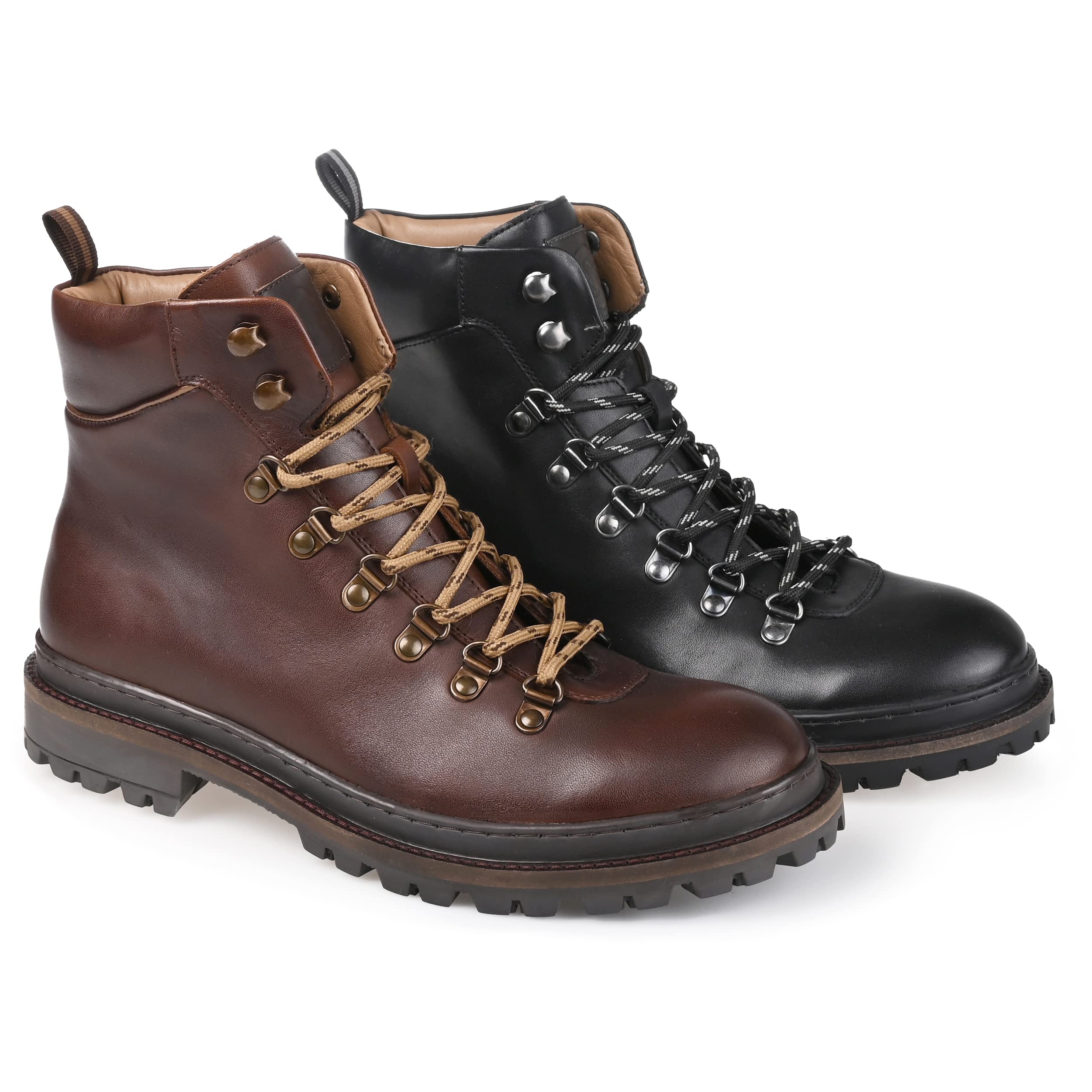 Thomas & Vine Men's Classic Leather Dress Boots - Formal & Business Casual Shoes for Office, Wedding & Special Occasions