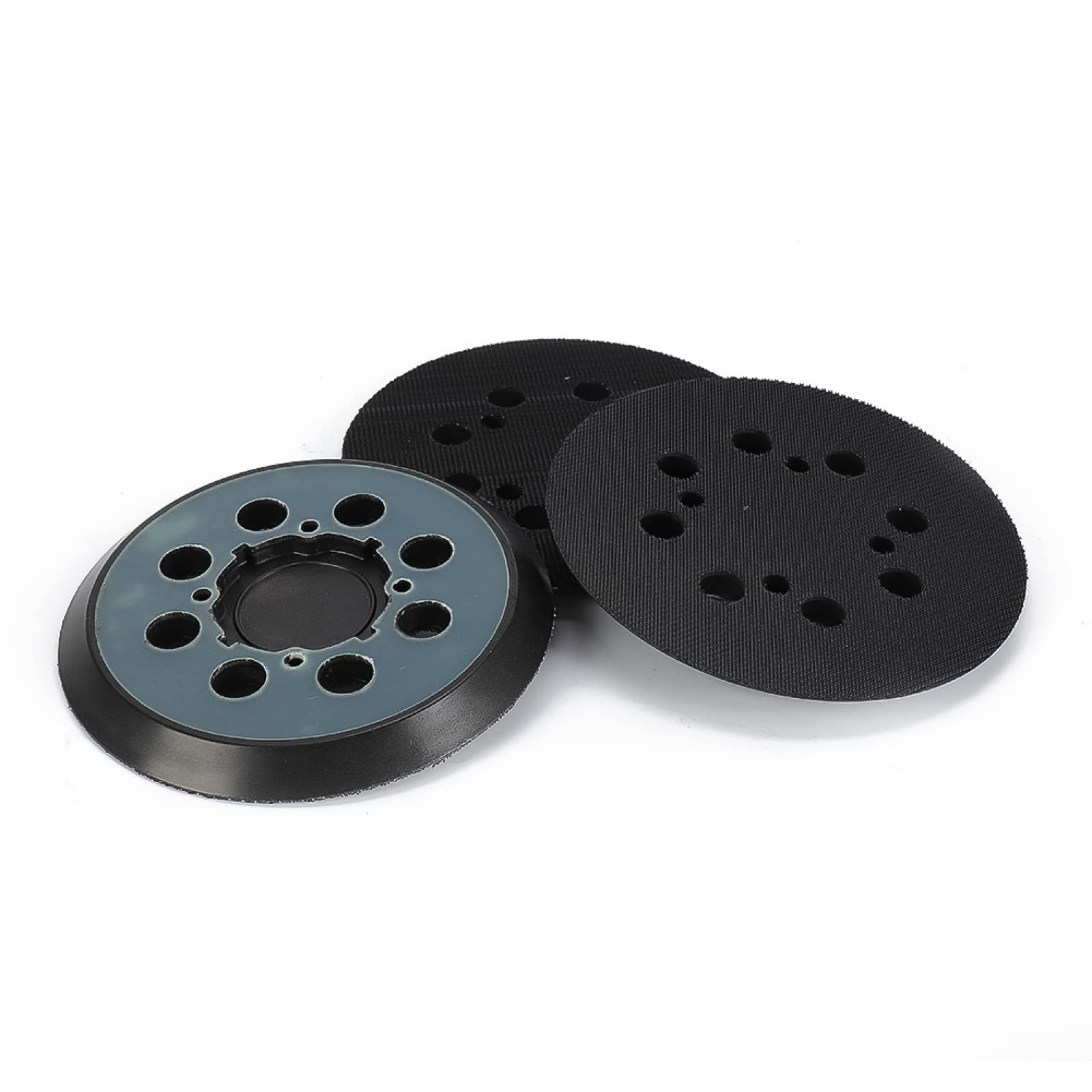 3Pcs 5 Inch Sanding Pads with 8-Hole Hook & Loop Backing - Compatible with Orbital Sanders - Perfect for Woodworking, Metal Polishing & Auto Body Sanding