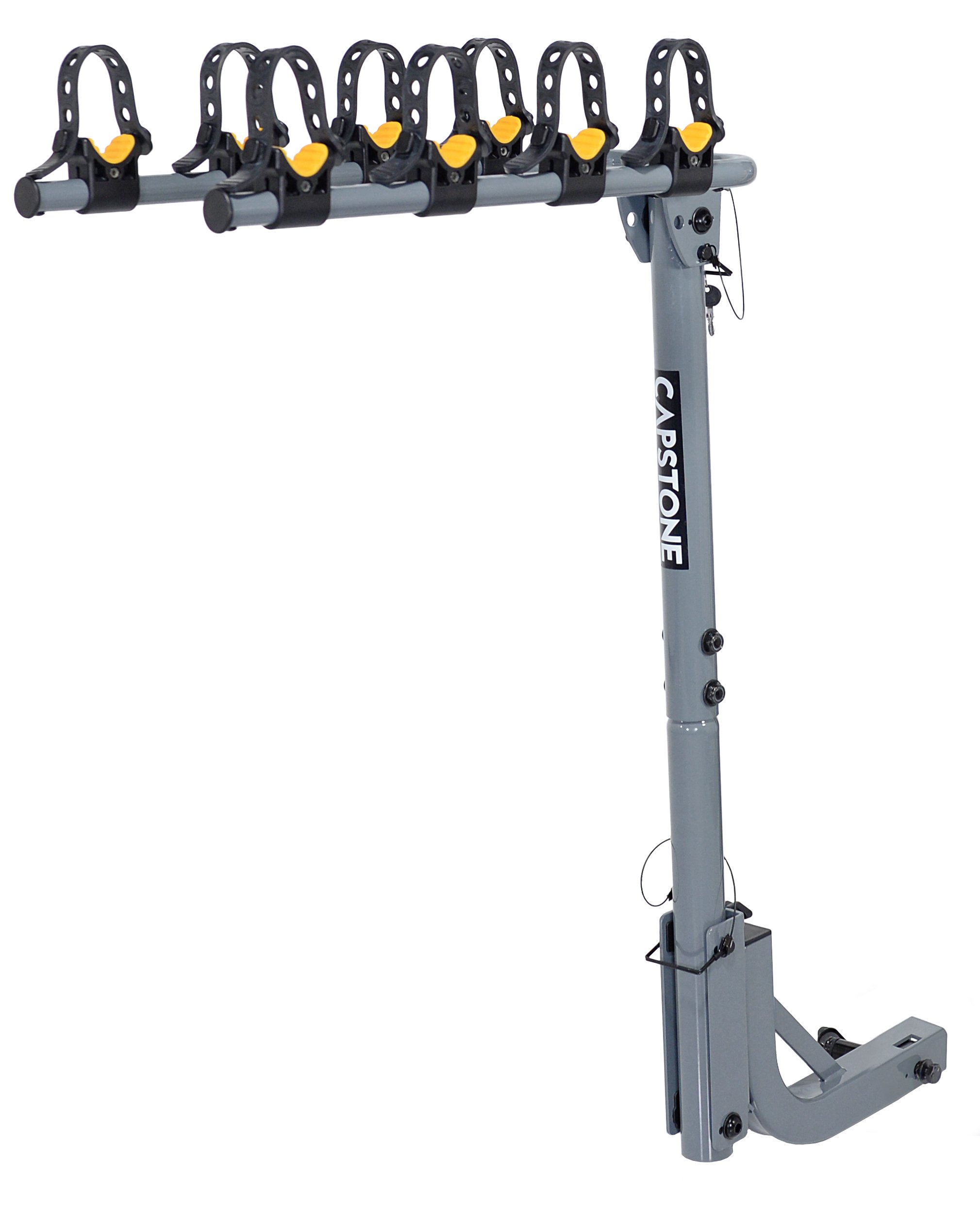 Capstone 4-Bike Hitch Mount Folding Bike Rack - Heavy Duty Carrier for SUVs, Trucks & Vans - Perfect for Road Trips, Camping & Outdoor Adventures