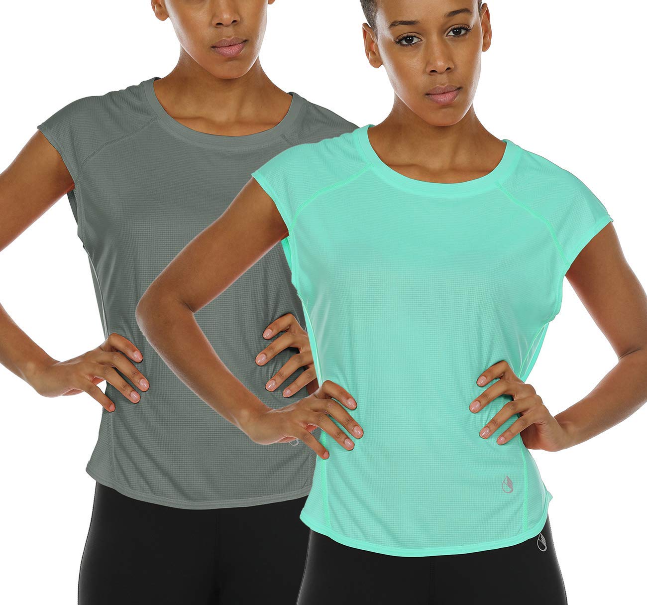 Icyzone Women's Workout T-Shirt - Breathable Fitness Top for Gym, Yoga, Running & Exercise | Cap Sleeve Activewear for Women | Perfect for Cardio, Weight Training & Outdoor Sports