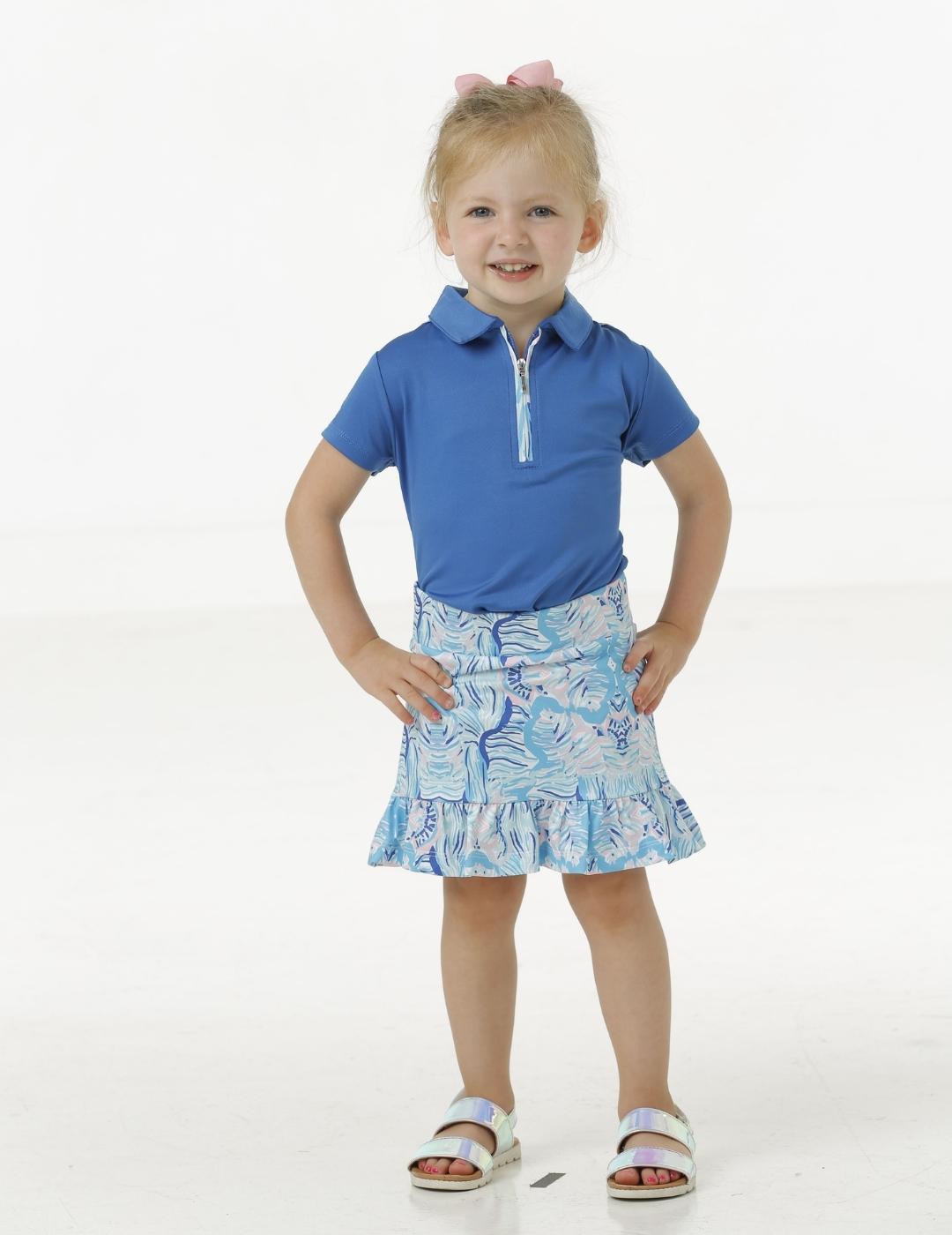 Saylor Toddler Girls' Skort - Soft Stretchy Athletic Skirts with Shorts for Playground & Preschool - Cute Ruffle Skorts for Toddler Girls 2-5 Years