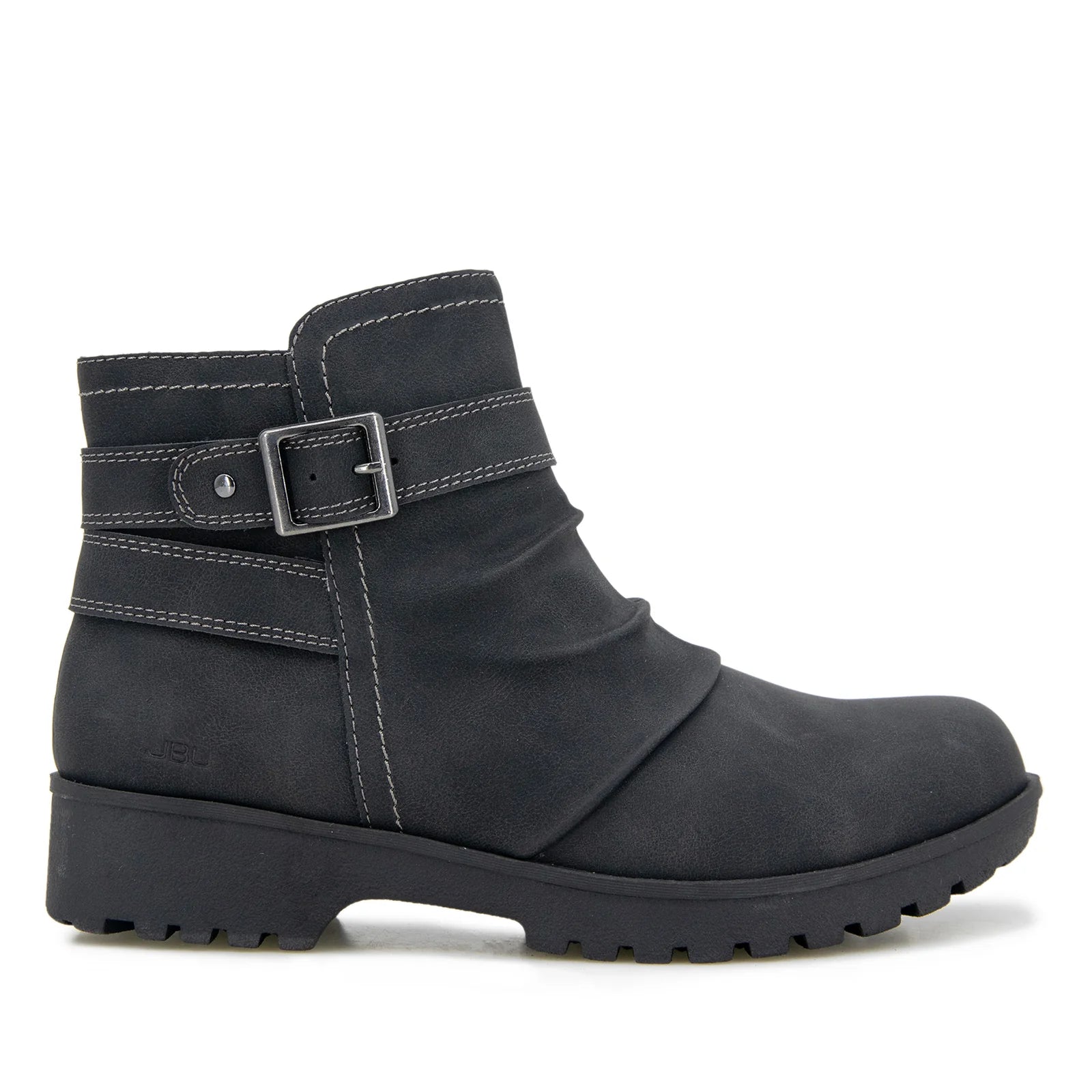 JBU Betsy Black Women's Comfortable Slip-On Sneakers - Lightweight Walking Shoes for Casual Wear, Travel & Everyday Use