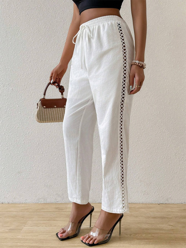 Stylish Casual Side Cut Drawstring Pants for Men & Women - Comfortable Lounge Wear for Home, Yoga, and Outdoor Activities