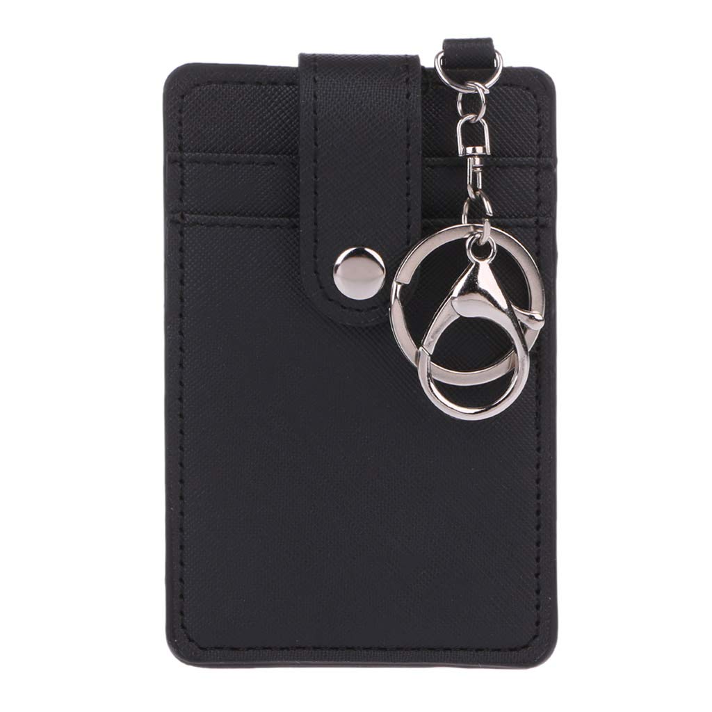 Premium Soft Leather Travel Card Holder - RFID Blocking Wallet for Credit Cards, Bus Pass & ID - Compact Keychain Keyring Design - Perfect for Commuting, Travel & Everyday Use