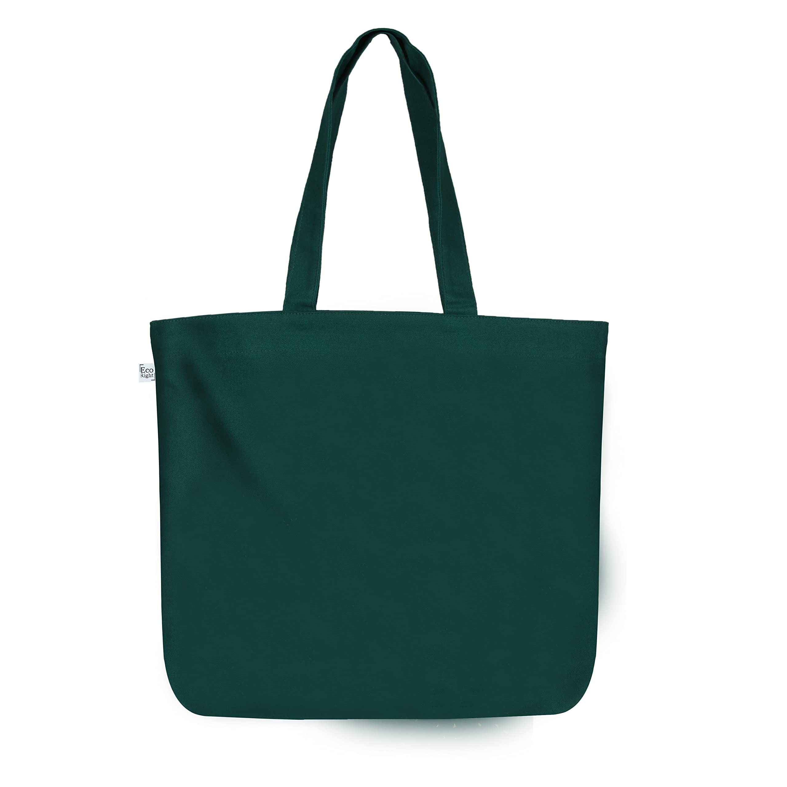 Ecoright Women's Zipper Tote Bag with Pockets - Large Canvas Work Bag for Office, Shopping, Beach & Yoga | Reusable Eco-Friendly Shoulder Bag for Everyday Use
