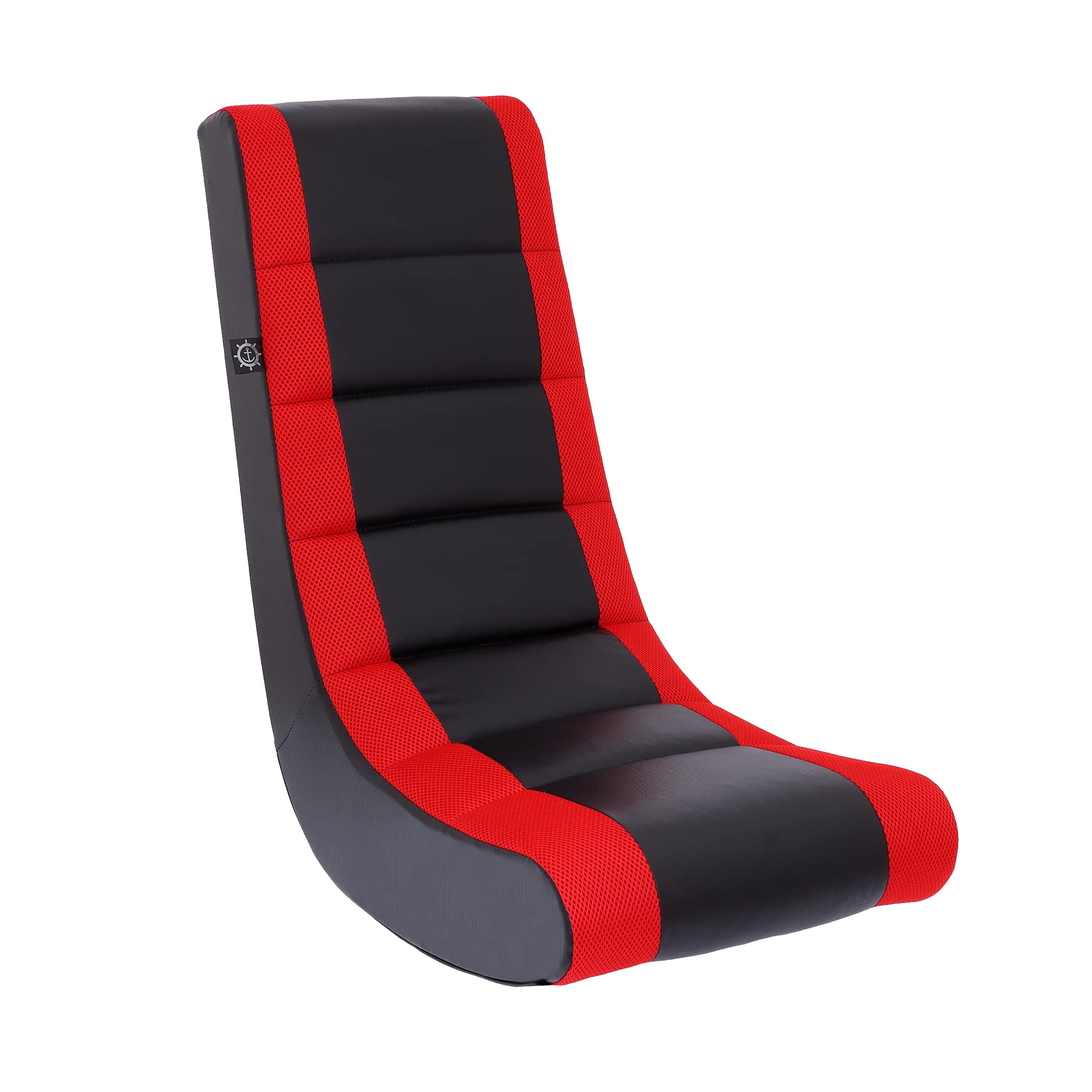 THE CREW FURNITURE Classic Video Rocker Gaming Chair - Ergonomic Floor Seating for Kids & Adults - Perfect for Gaming, Movie Nights & Relaxing in Living Room or Bedroom