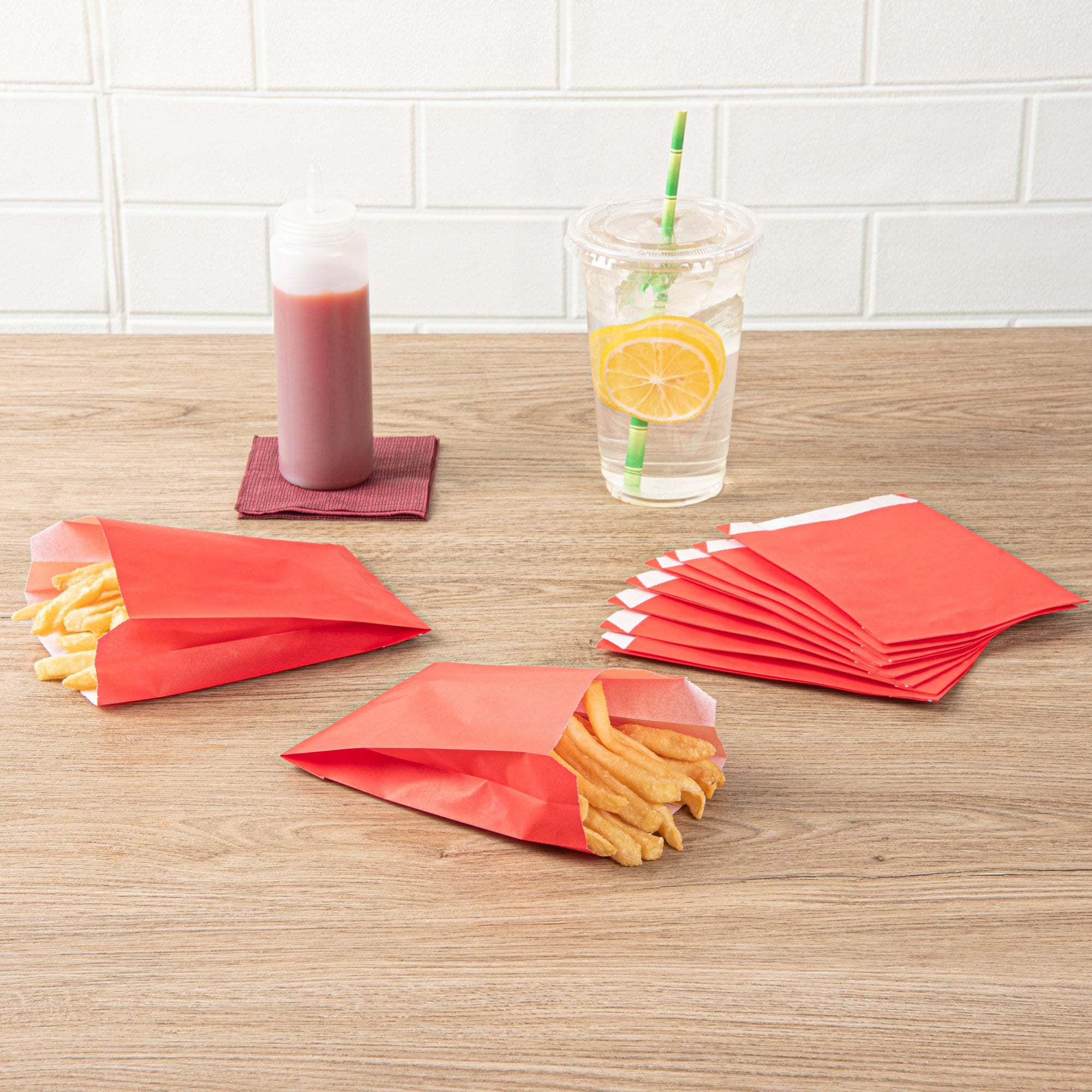 Red French Fry & Snack Bags 4.25
