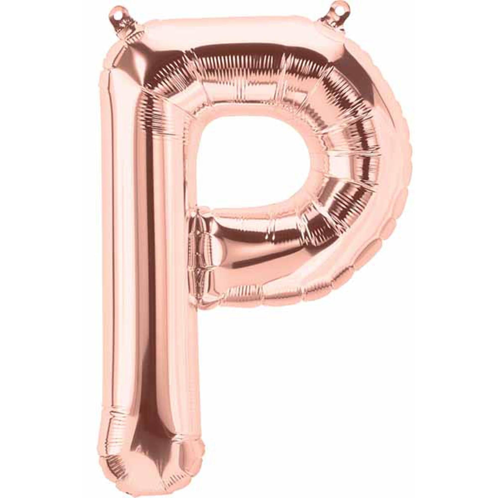 16 Pack Rose Gold Letter P Charms - Bulk Alphabet Beads for Jewelry Making, DIY Crafts, Scrapbooking & Home Decor (01352)