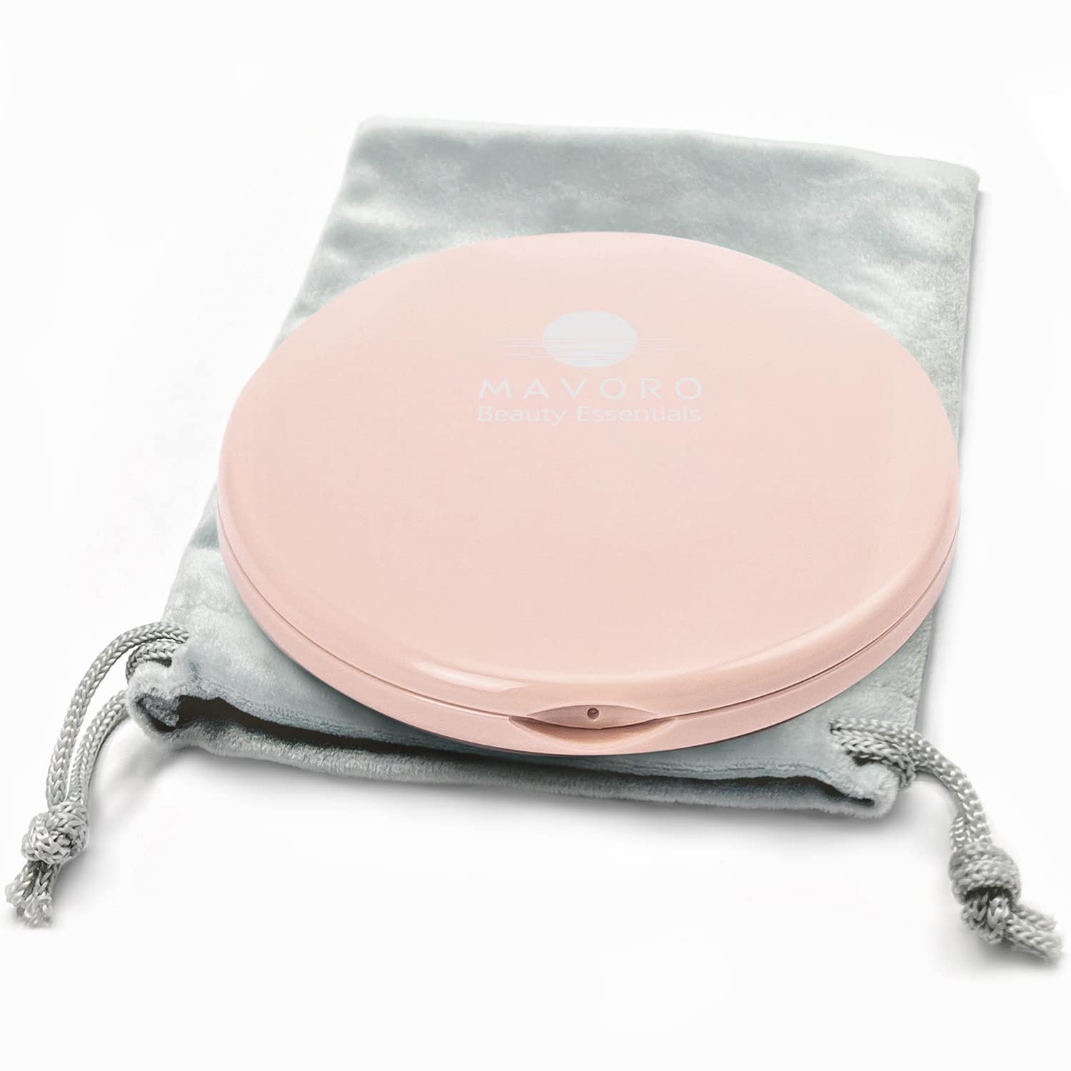 10x Magnifying Compact Mirror - Travel Makeup Mirror for Purse, Distortion Free & Portable, Perfect for On-the-Go Touch Ups (Millennial Pink)