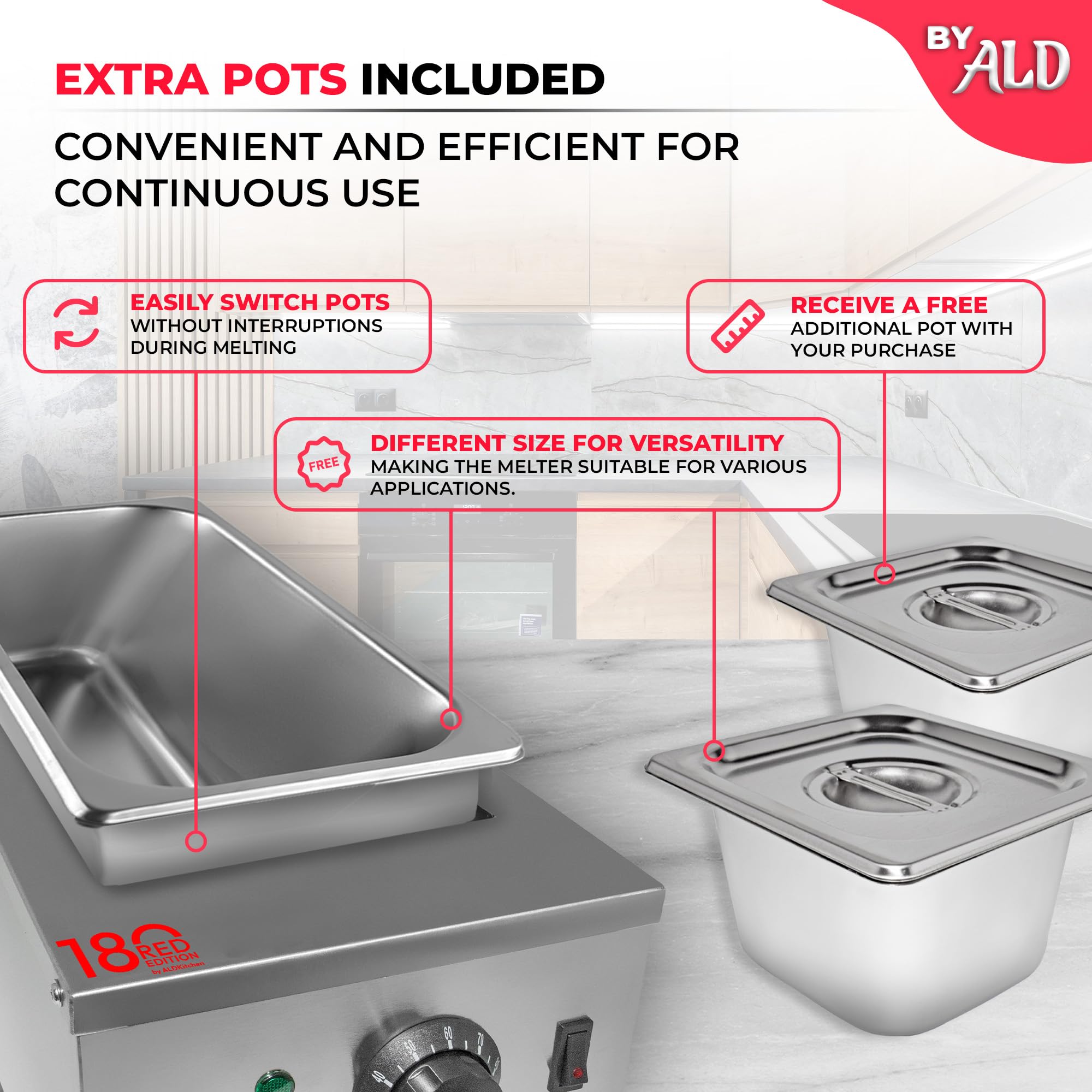 Electric Chocolate Melting Pot - 110V Professional Candy & Fondue Warmer for Baking, Desserts & Party Treats | Perfect for Home, Bakery & Catering Use