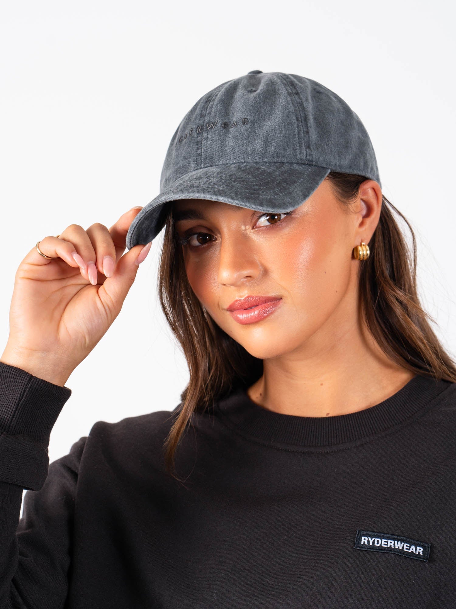 Stonewash Cotton Baseball Cap - Charcoal Gray for Men & Women | Casual Outdoor Sun Protection Hat for Hiking, Running, Beach