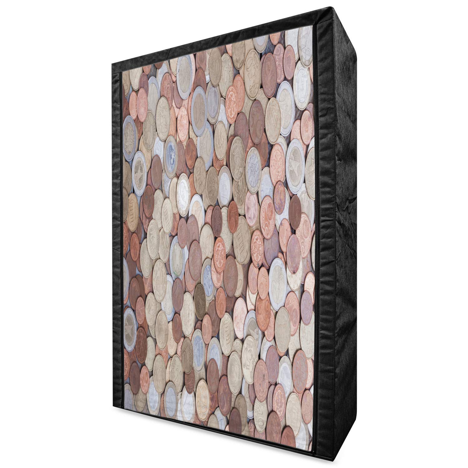 Ambesonne Money Themed Portable Fabric Wardrobe - 42.5