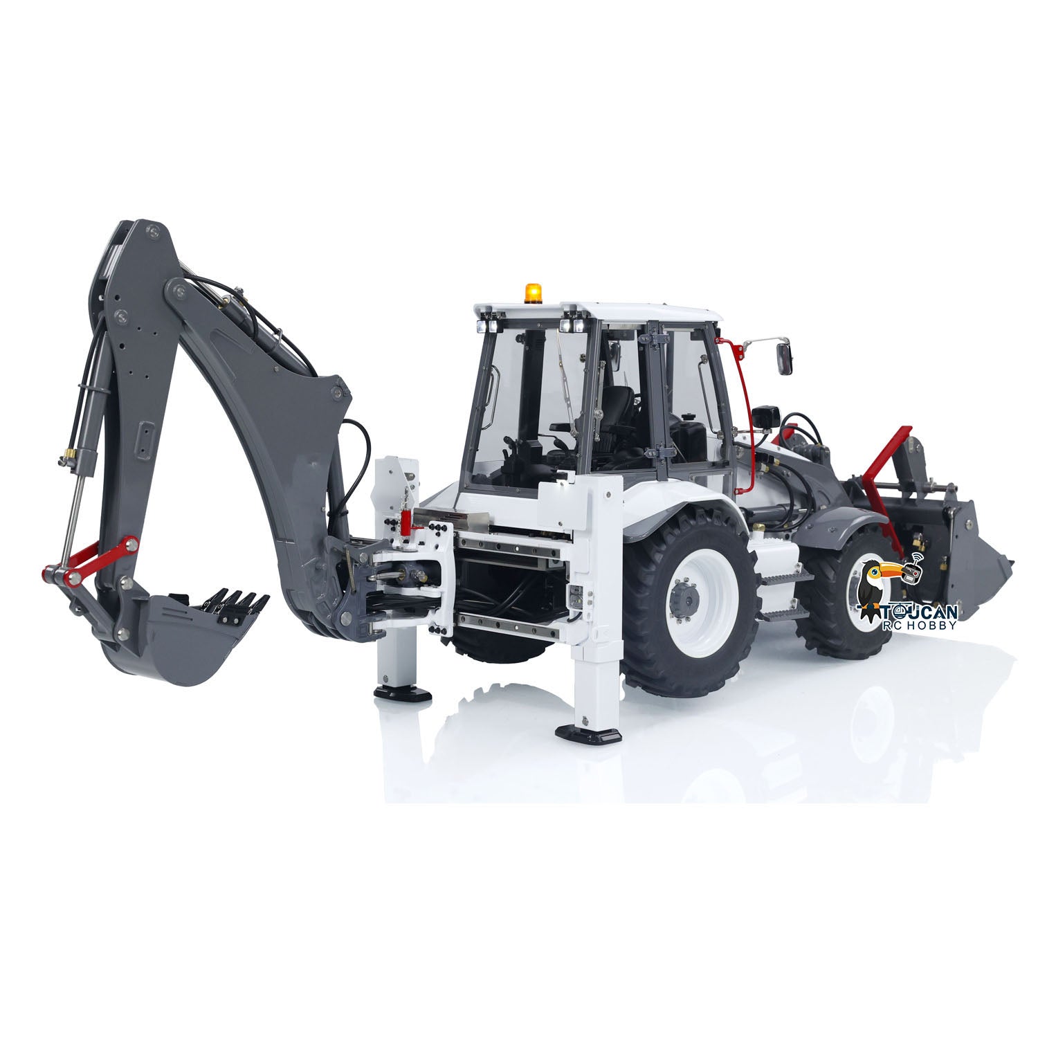 LESU 1/14 Scale RC Hydraulic Backhoe Loader - 2 in 1 Radio Controlled Construction Vehicle with Excavator & Loader Functions, Ready-to-Run Painted Model for Adults & Kids | Perfect for Construction Site Play, Backyard Digging & RC Hobby Enthusiasts