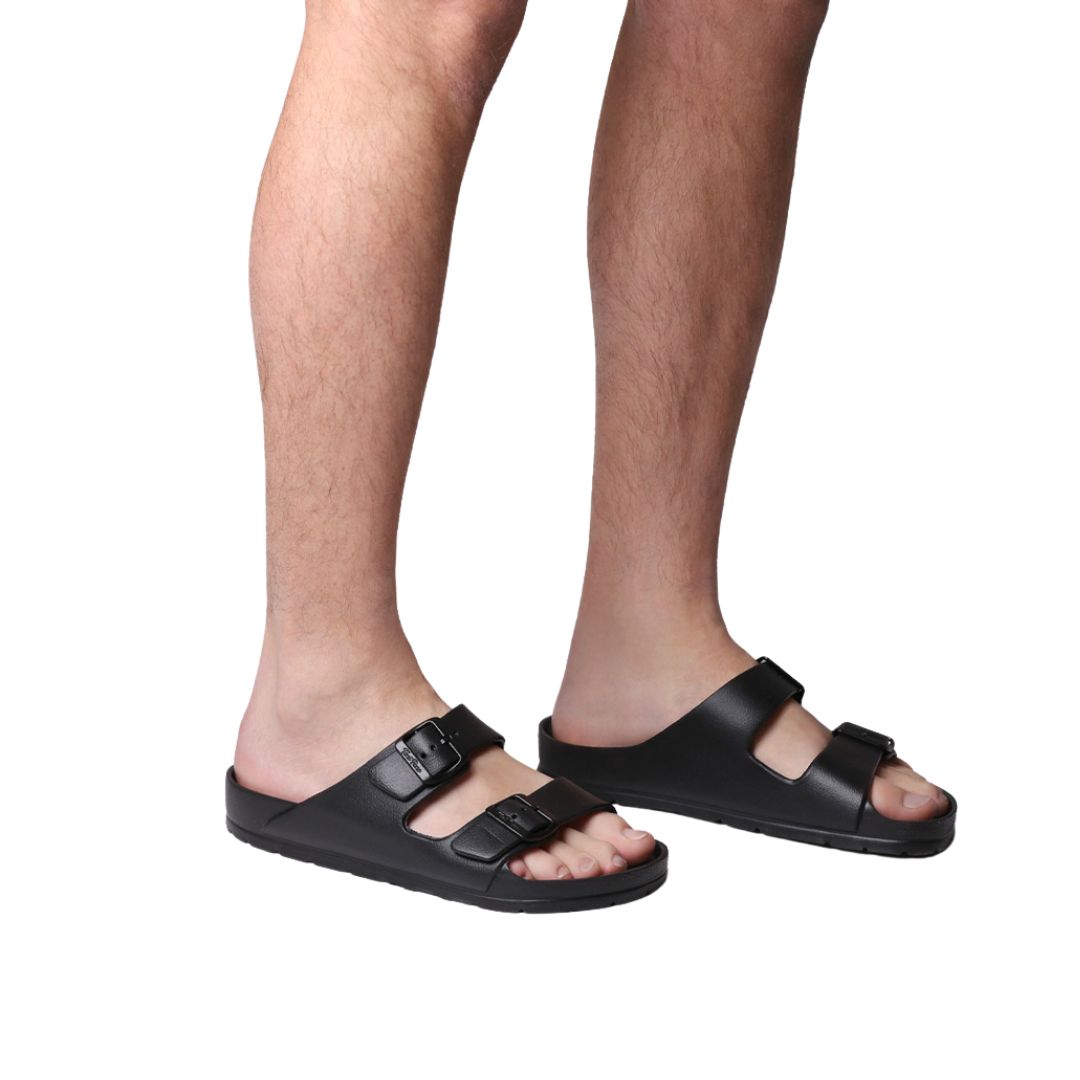 Men's Bio Rubber Sandals with Adjustable Buckles - Comfortable & Durable Beach, Pool & Outdoor Walking Shoes
