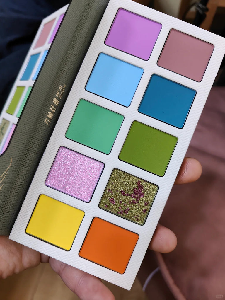 DRAMO Moonwheel Project Original Series Eyeshadow Palette 004 Bouquet - 12 Highly Pigmented Matte & Shimmer Eyeshadows for Day & Night Makeup Looks | Perfect for Parties, Weddings & Special Occasions