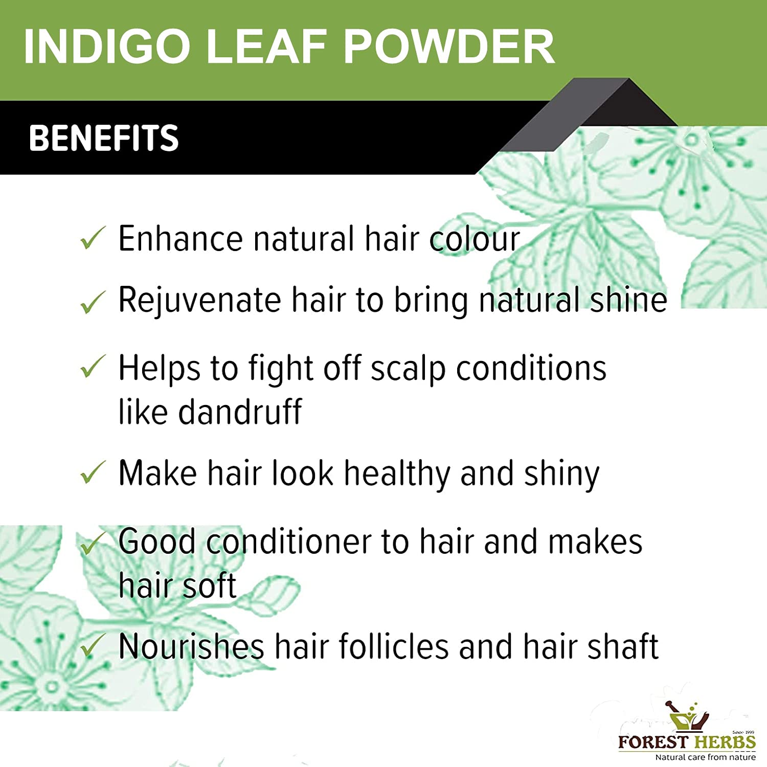 Oilanic 100% Pure Natural Indigo Leaf Powder for Skin & Hair Care - 2 Jars (200g) | Organic Hair Dye, Scalp Treatment & Skin Brightening | DIY Beauty & Ayurvedic Remedies