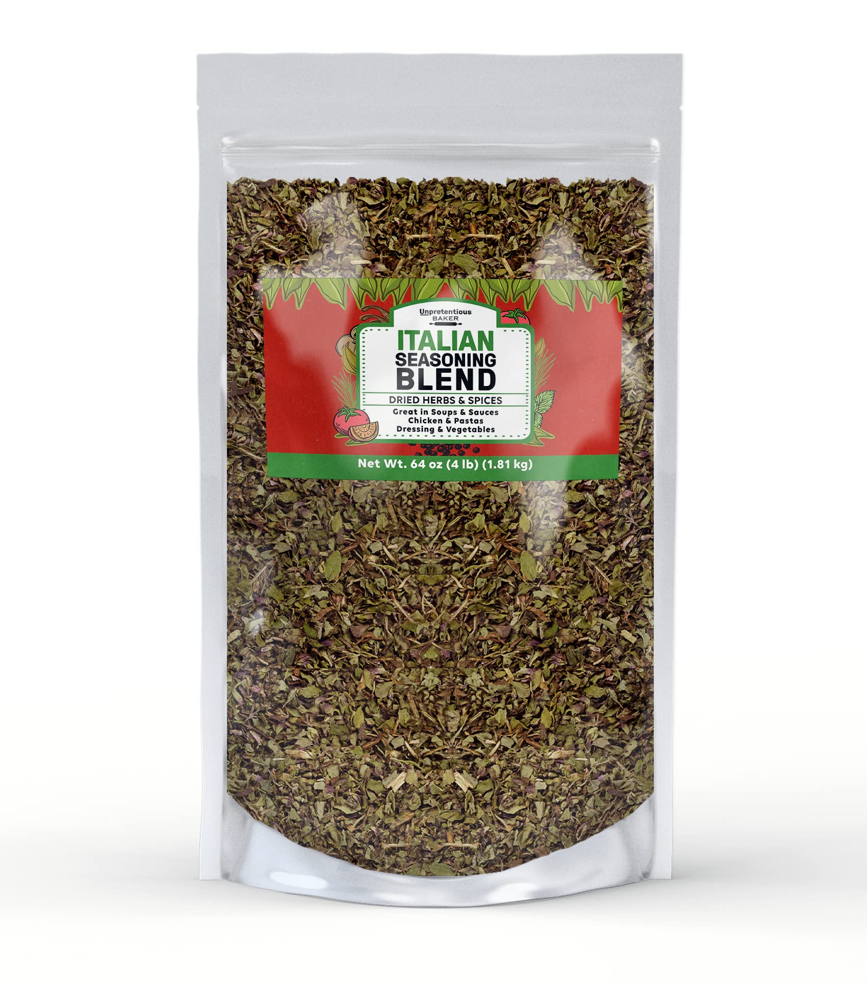 Authentic Italian Seasoning Blend - 4 lb Bulk Size | Perfect for Soups, Sauces, Pasta & Pizza | Gourmet Herb Mix for Cooking & Baking