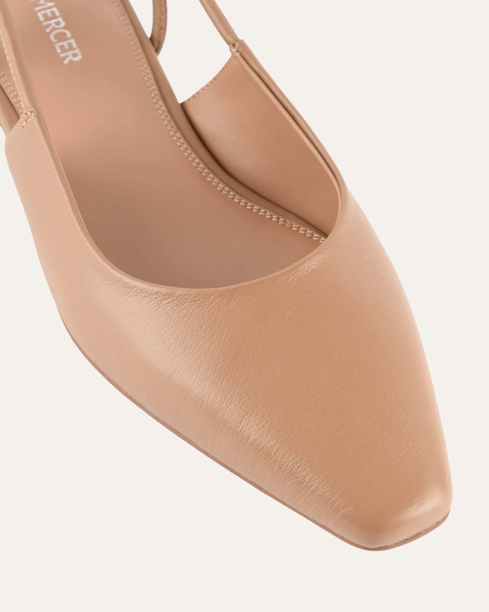 Larissa Women's Tan Leather Flats - Comfortable Dress Shoes for Work, Office & Casual Outfits