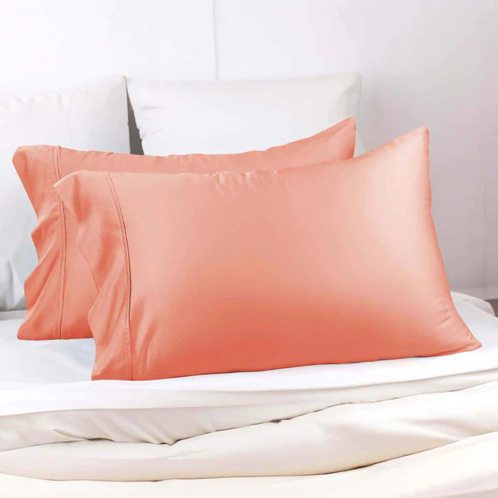 300 Thread Count Modal Beechwood Pillowcase Set - 2 Piece Soft & Breathable Bedding for a Comfortable Night's Sleep - Perfect for Home, Hotel, and Travel Use