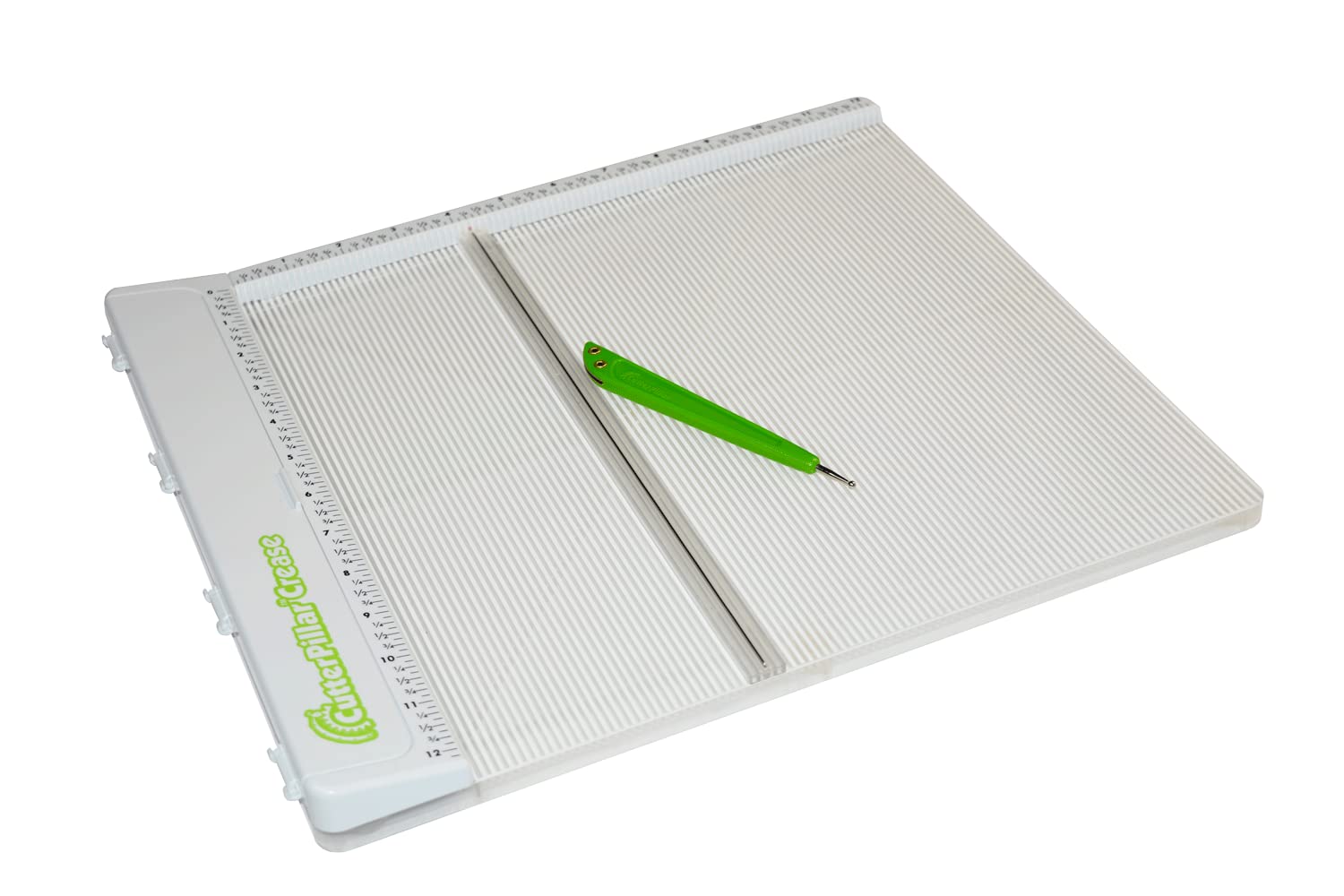 Cutterpillar Crease Transparent Scoring Board - Card Making & Scrapbooking Tool for Paper Crafts, Envelope Maker, Crafting Supplies - Translucent ABS Plastic - Perfect for DIY Greeting Cards, Invitations & Gift Packaging