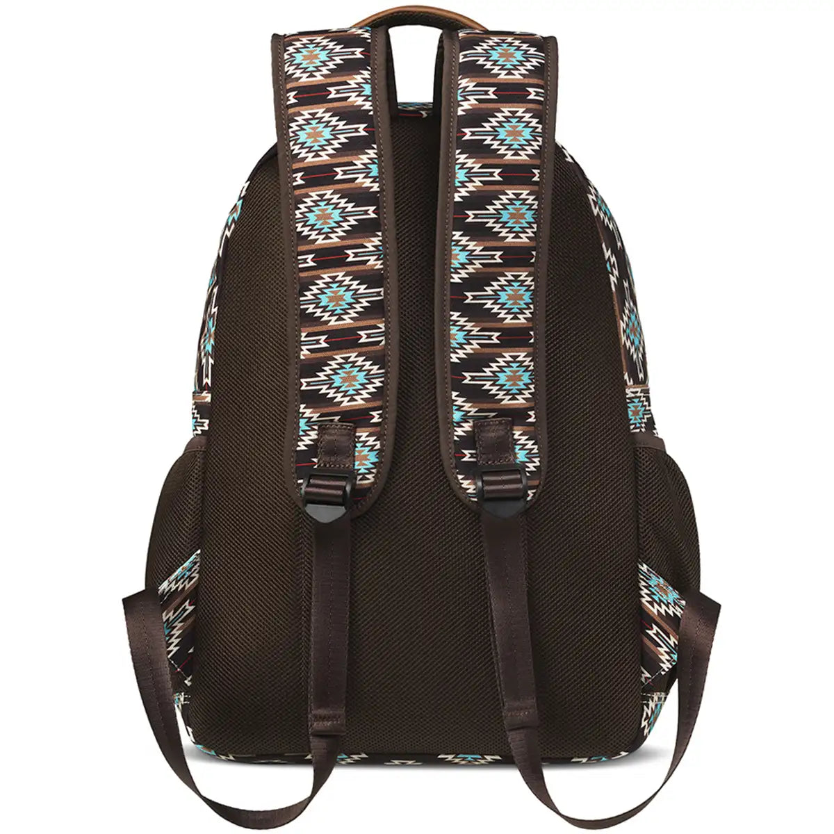 Ariat Southwest Backpack for Men & Women - Durable Brown/Turquoise Hiking Backpack for Outdoor Adventures, Travel & Work