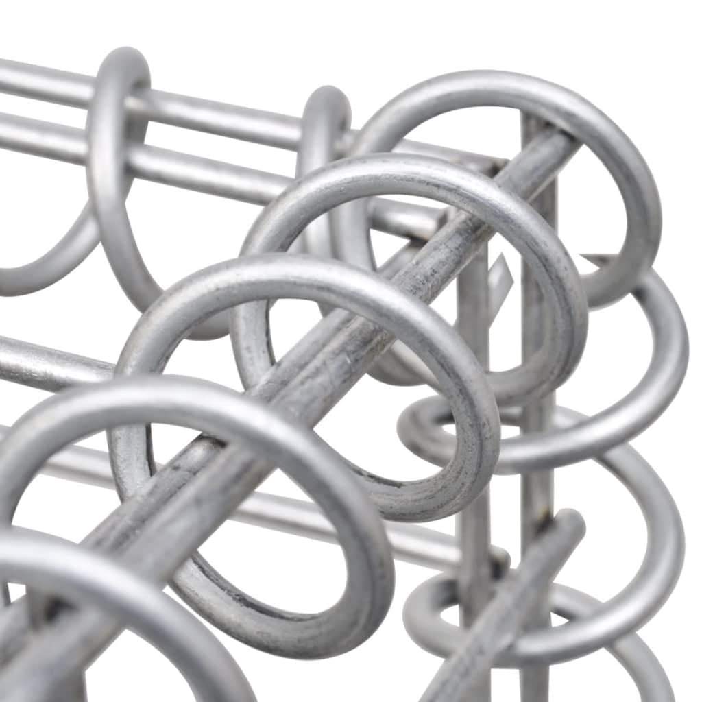 Hexagonal Gabion Planter - Galvanized Steel Outdoor Garden Decor | Weather-Resistant Patio Planter Basket for Flowers, Succulents & Landscaping | Perfect for Backyard, Balcony & Terrace Decoration