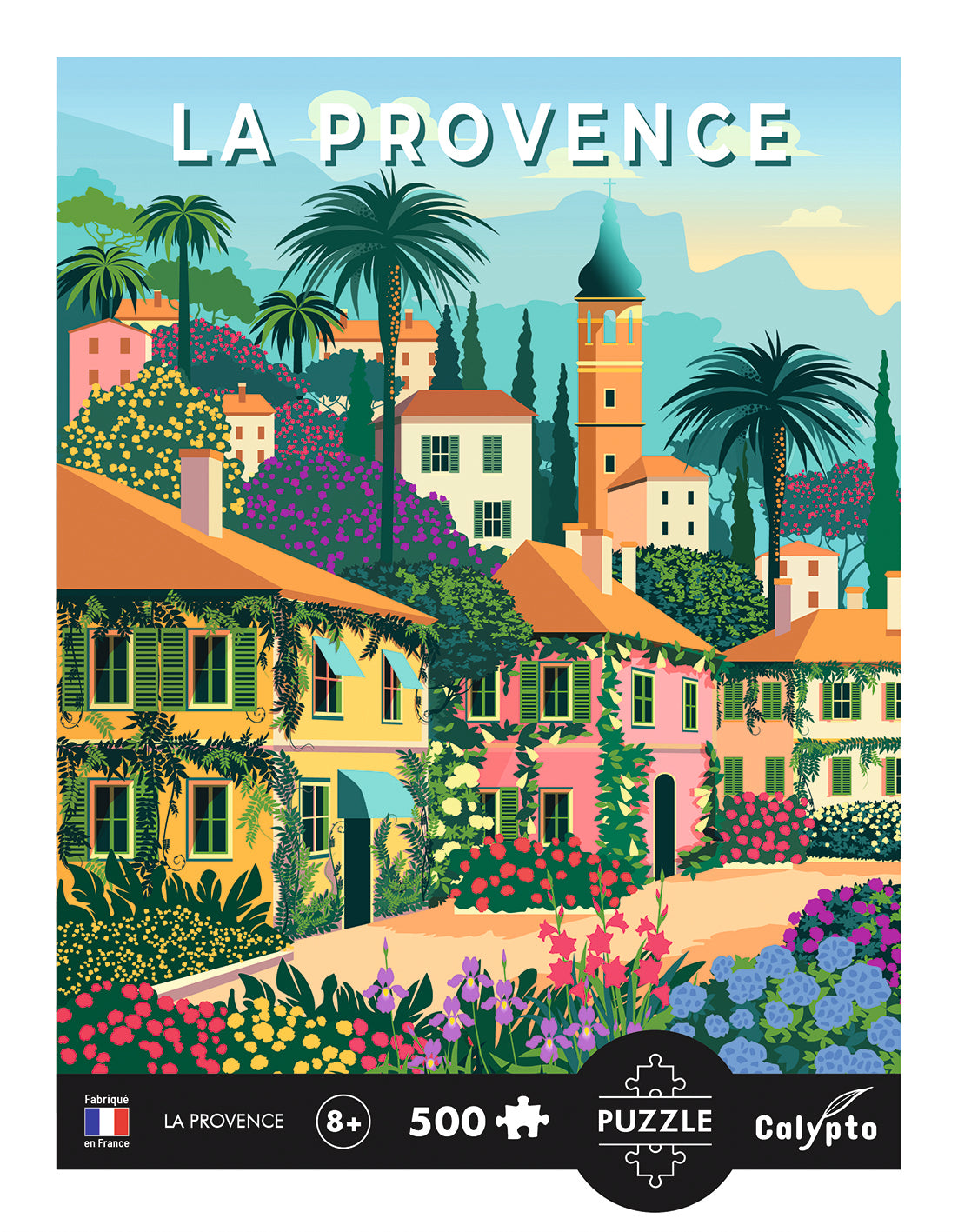 500-Piece Calypto Jigsaw Puzzle - Beautiful Provence Landscape Art for Adults & Teens - Perfect for Family Game Night, Stress Relief & Home Decor