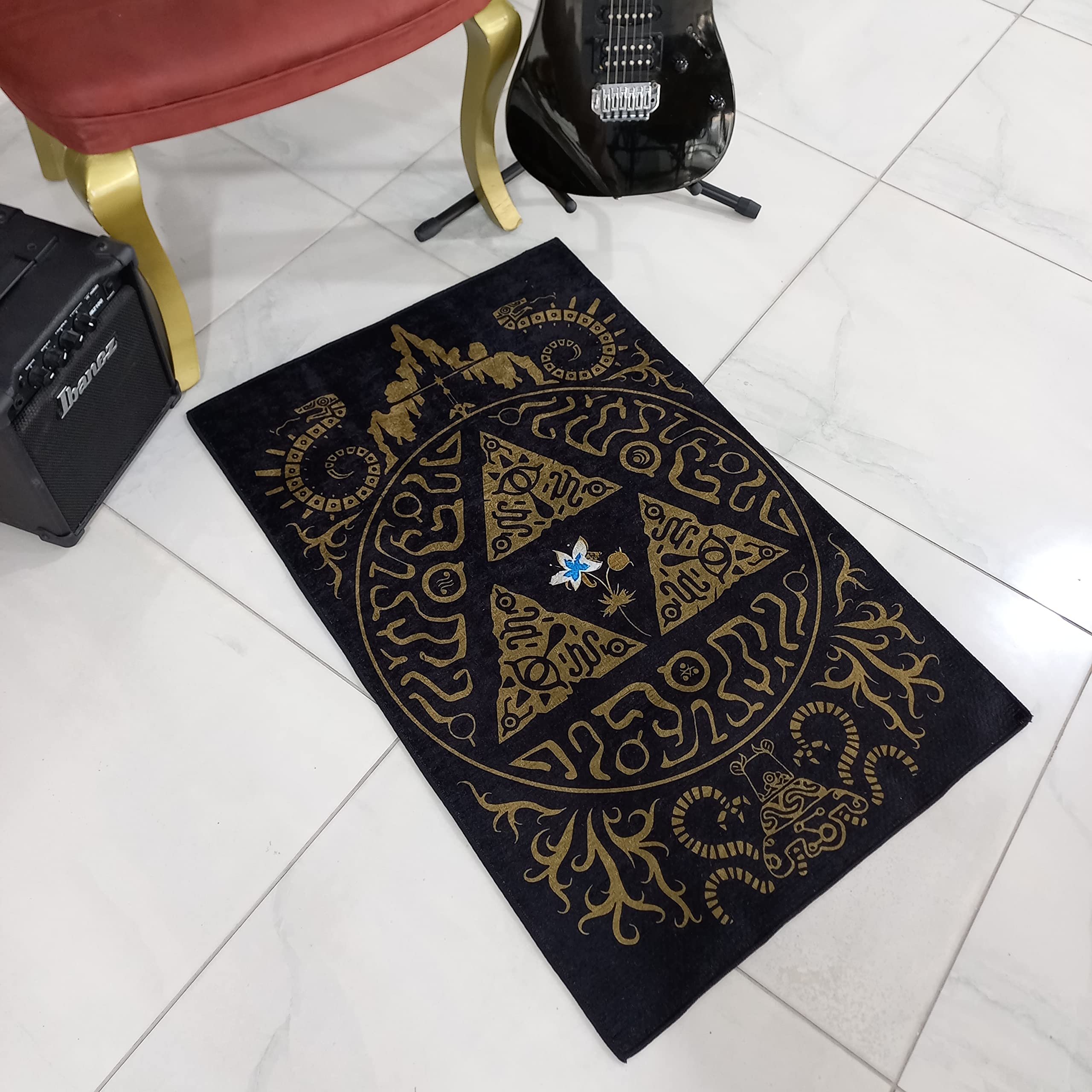 Best Video Game Rug for Gamer Room - 5x7.5ft Round Gaming Chair Mat & Playroom Carpet - Durable Floor Area Rug for Living Room Decor - Perfect Gift for Gamers (Rectangular, Economy Quality) - Ideal for Gaming Setups, Bedrooms & Man Caves