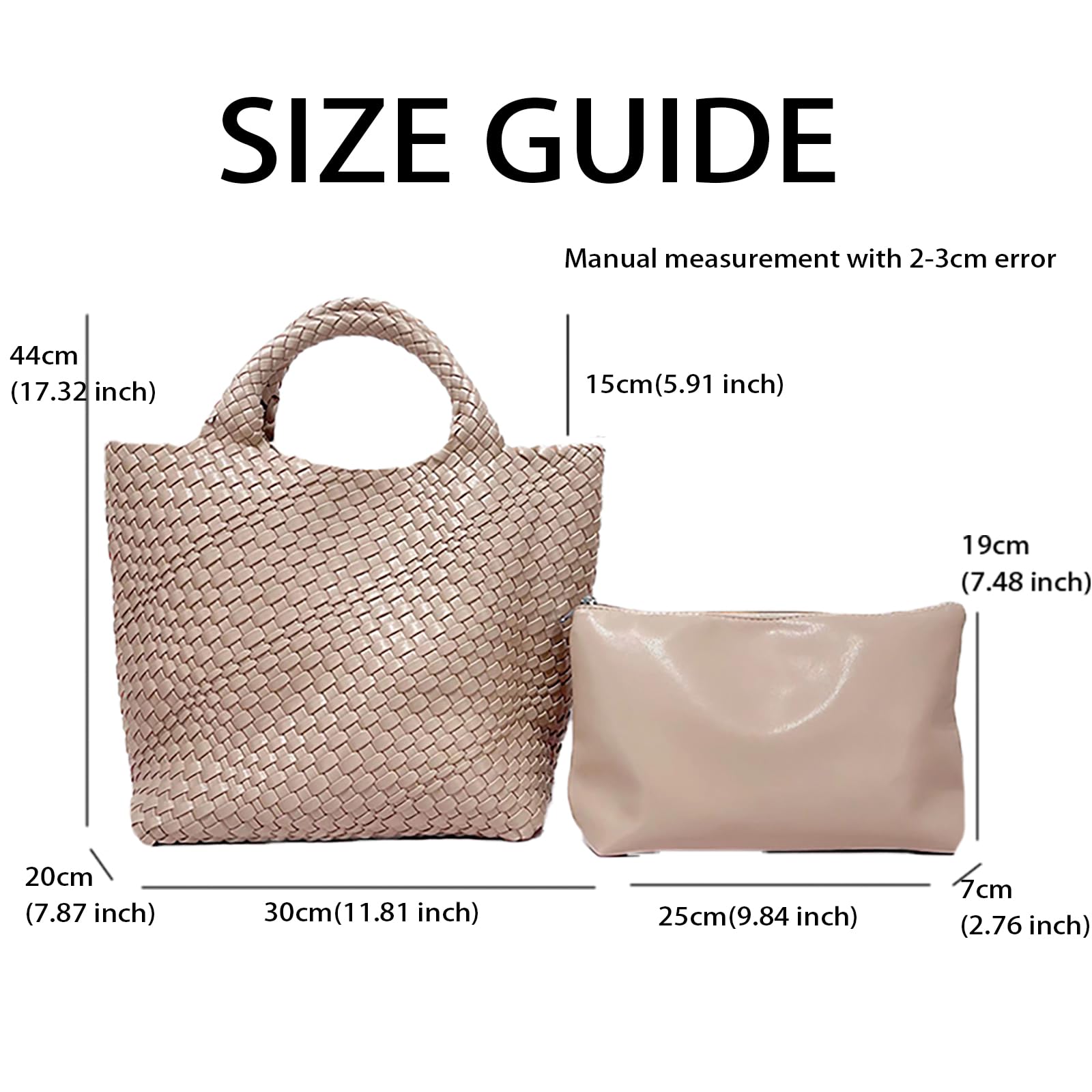 Stylish Vegan Leather Tote Bag for Women - Eco-Friendly Woven Handbag with Matching Purse, Perfect for Beach Travel, Shopping & Daily Use | Durable & Fashionable Shoulder Bag for Work, Office & Weekend Outings
