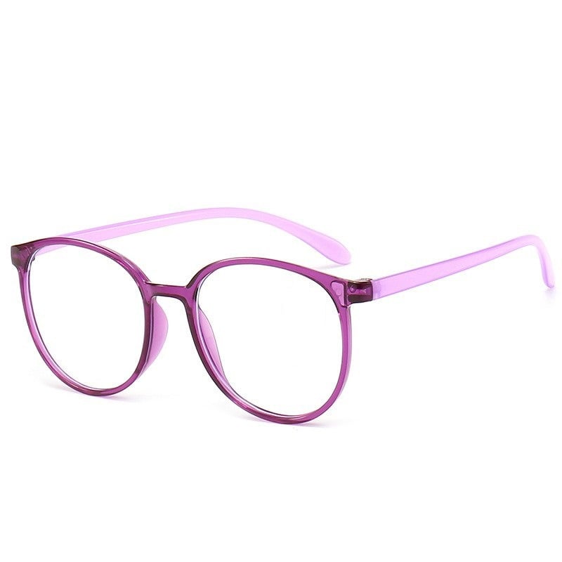 Stylish Round Frame Anti Blue Light Reading Glasses for Women & Men - Comfortable Computer Glasses for Screen Time, Office Work & Gaming