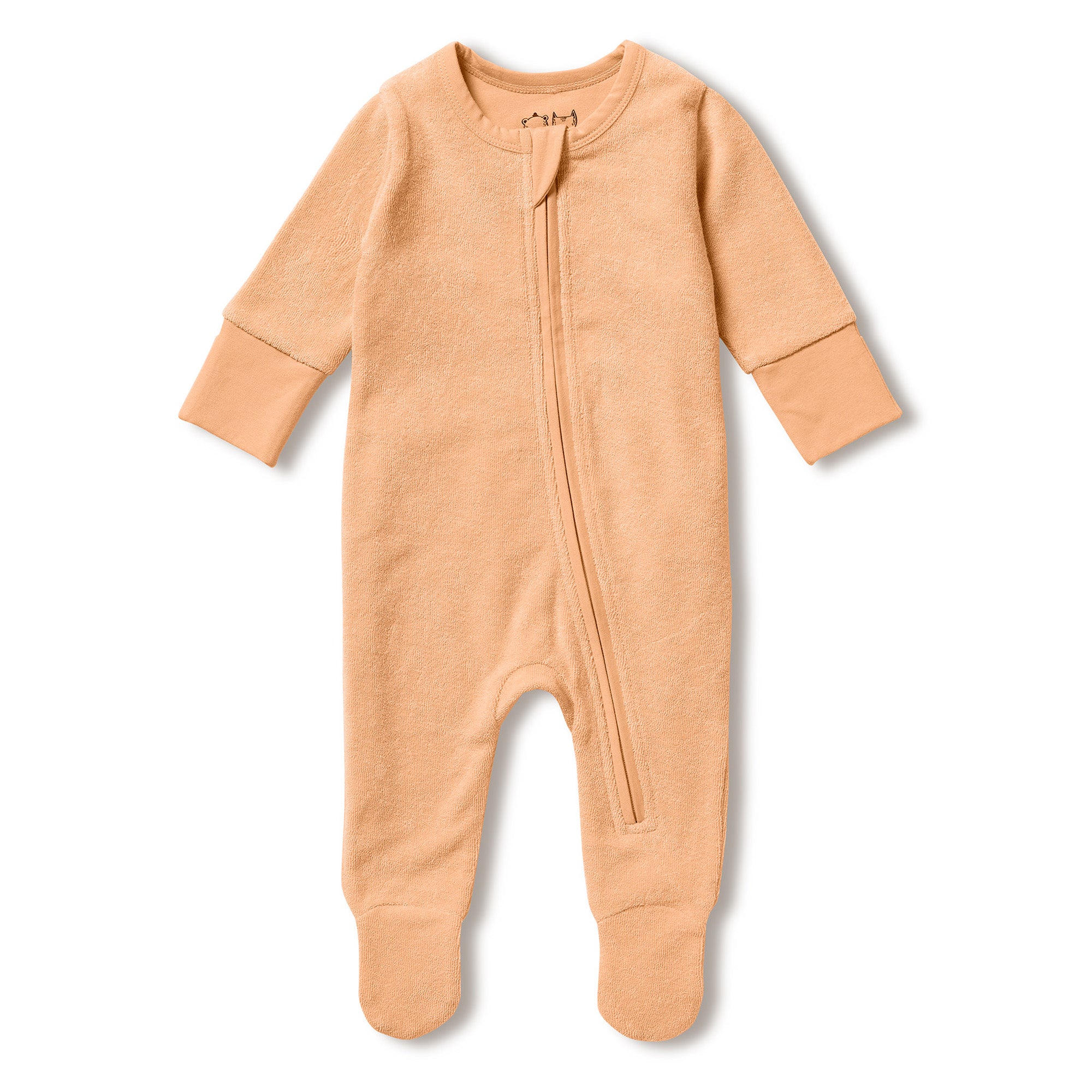 Organic Baby Terry Zipsuit - Soft 100% Cotton Jumpsuit for Newborns & Infants | Comfortable Sleepwear & Playwear for Daycare & Home Use