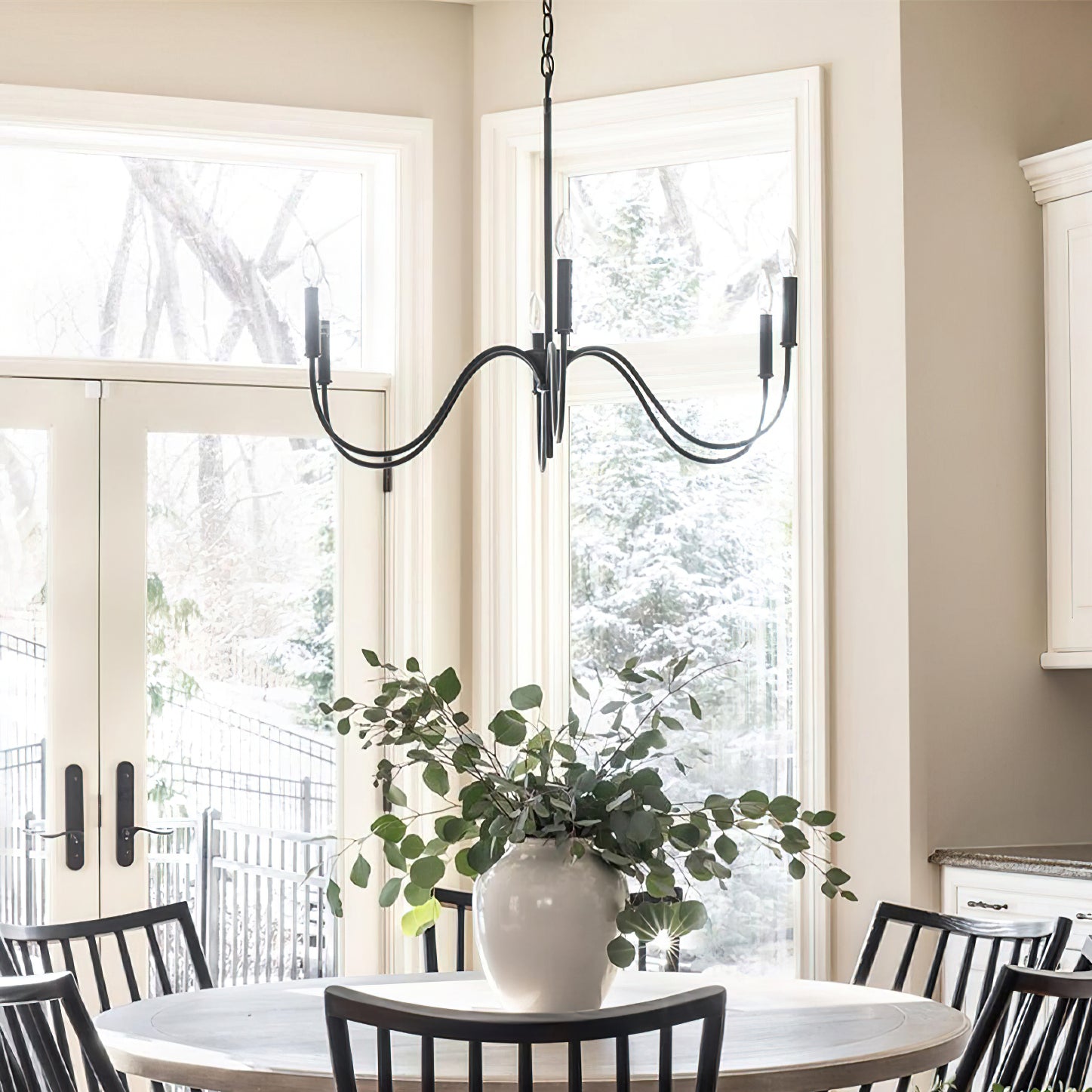 Tirrell Chandelier - Elegant Crystal Ceiling Light Fixture for Dining Room & Living Room | Modern Home Decor Lighting