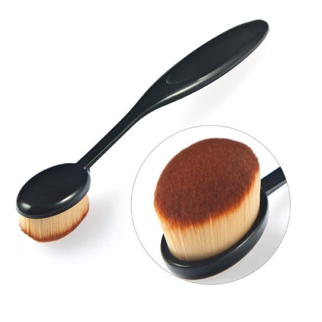 2pcs Toothbrush Shape Foundation Highlighter Brush - Ultra Fine Fiber Makeup Brush for Flawless Contouring & Highlighting - Perfect for Professional Makeup Artists & Beauty Enthusiasts