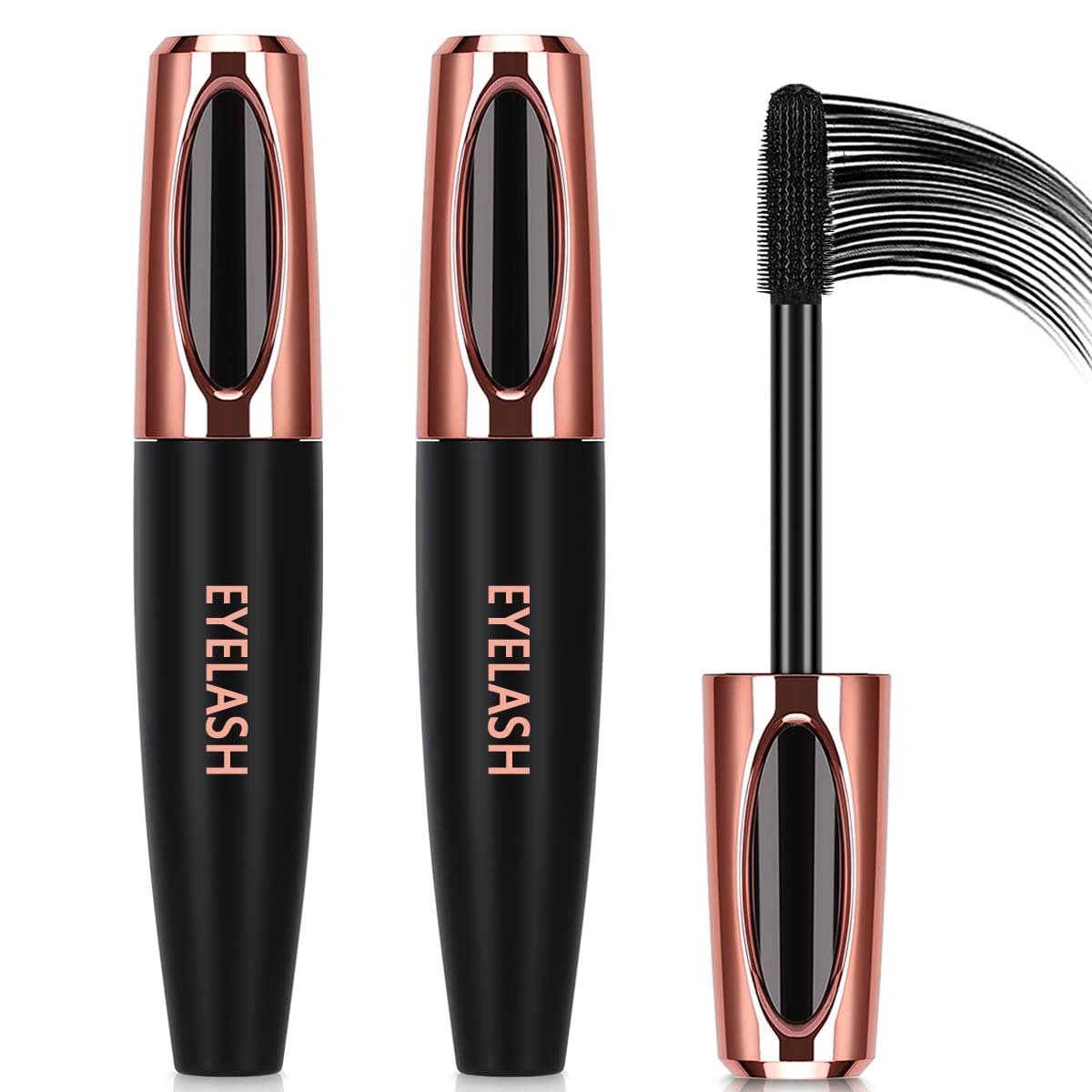 2 Pack 4D Silk Fiber Lash Mascara - Waterproof & Smudge-Proof for Long Lasting, Lengthening & Thickening Eyelashes | Perfect for Daily Wear, Special Occasions & Photo Shoots