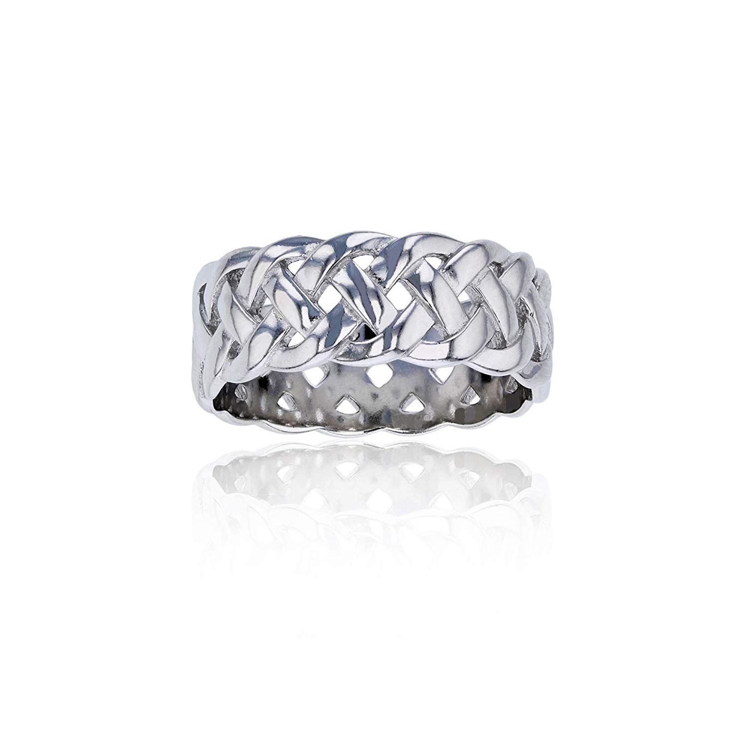Sterling Silver Celtic Eternity Knot Ring for Women & Girls | 925 Silver Hypoallergenic Wedding Band | Size 6-9 | Perfect for Anniversary, Promise, Friendship & Spiritual Jewelry Gifts