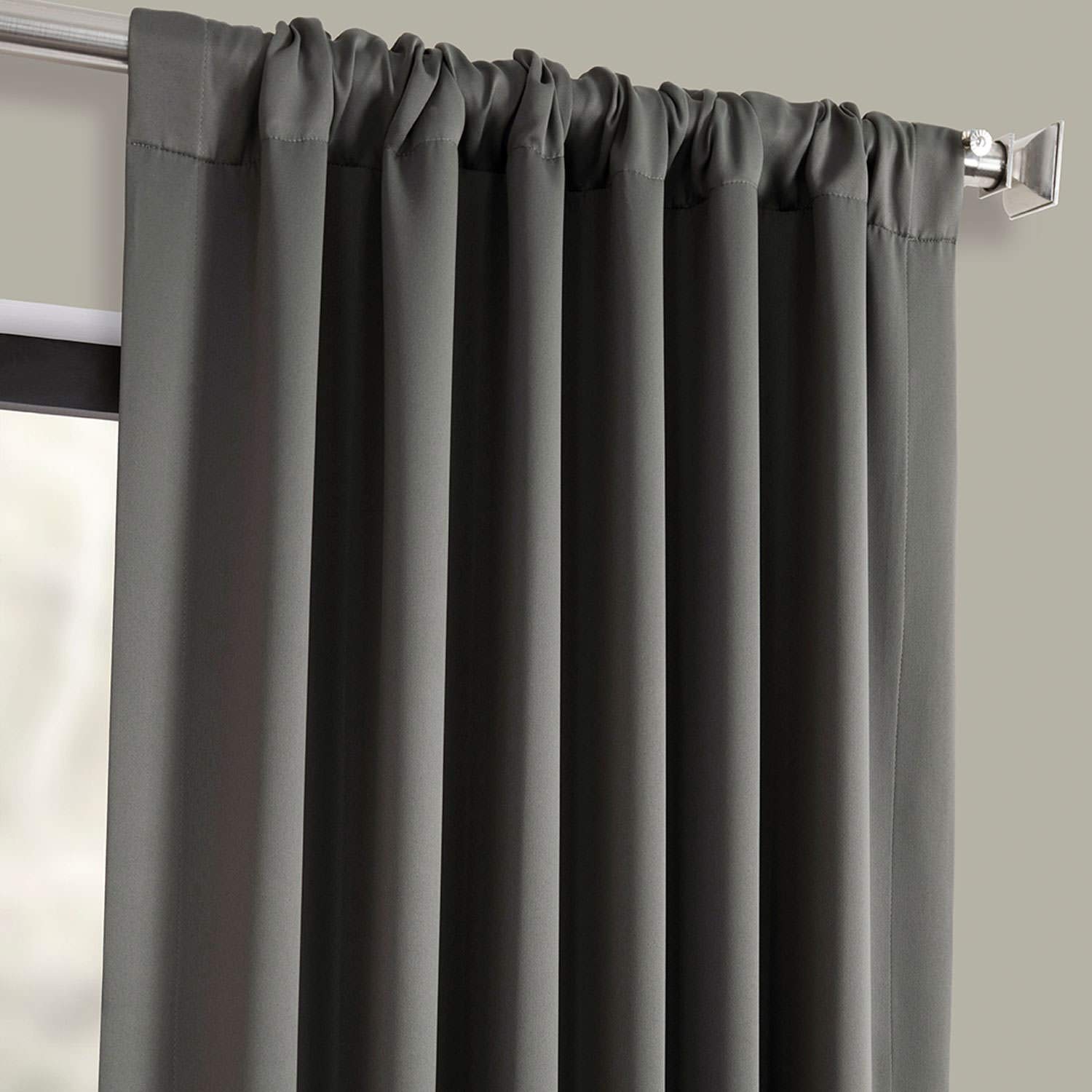 Room Darkening Curtains 84 Inches Long - Blackout Drapes for Bedroom & Living Room (1 Panel, 50x84, Anthracite Grey) - Perfect for Home Theater, Nursery & Light Sleepers