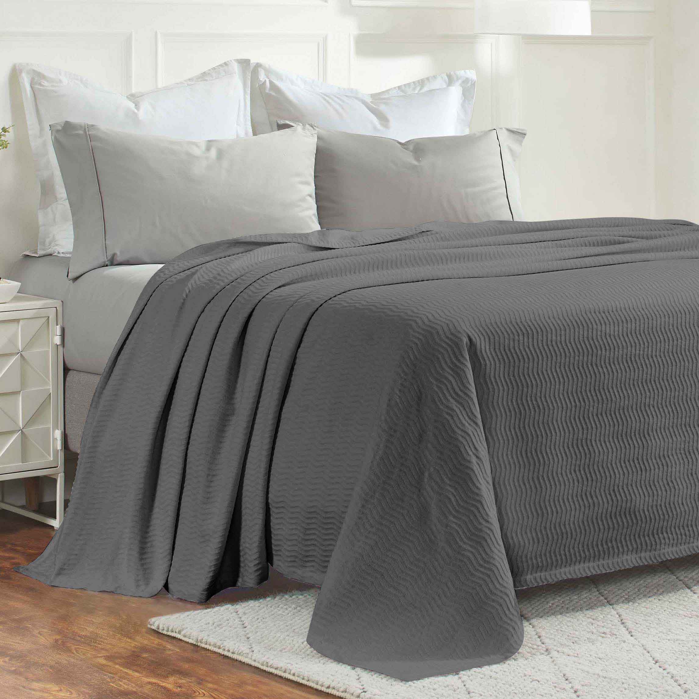 Jena Cotton Textured Chevron Lightweight Woven Blanket - Soft & Breathable Throw for Sofa, Bed & Outdoor Use - Cozy Home Decor & Picnic Essential