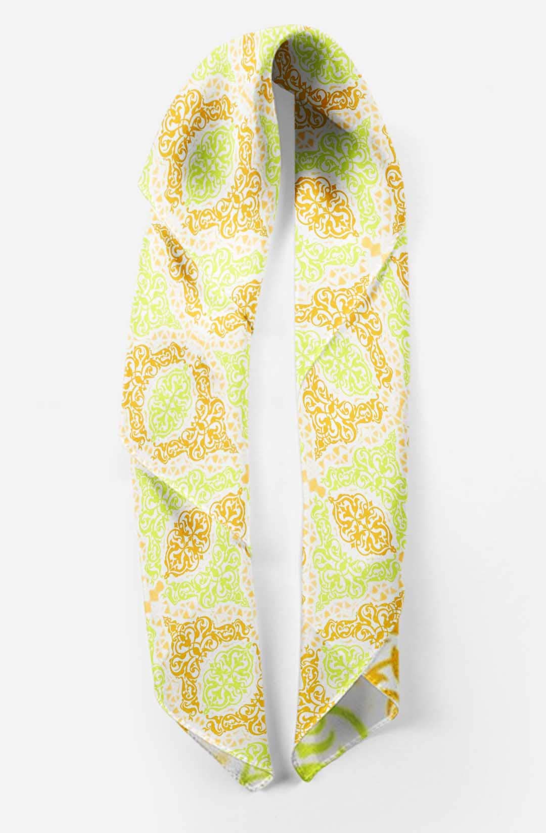 Bimba Printed Pure Silk Scarf - Women's Fashion Hair Neck Head Wrap Bandana for Style & Protection - Perfect for Outdoor Activities, Travel, and Everyday Elegance