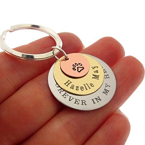 Custom Engraved Metal Keychain for Men - Personalized 3 Disc Key Chain - Unique Gift for Dad, Husband, Boyfriend - Perfect for Everyday Carry, Travel & Gifting