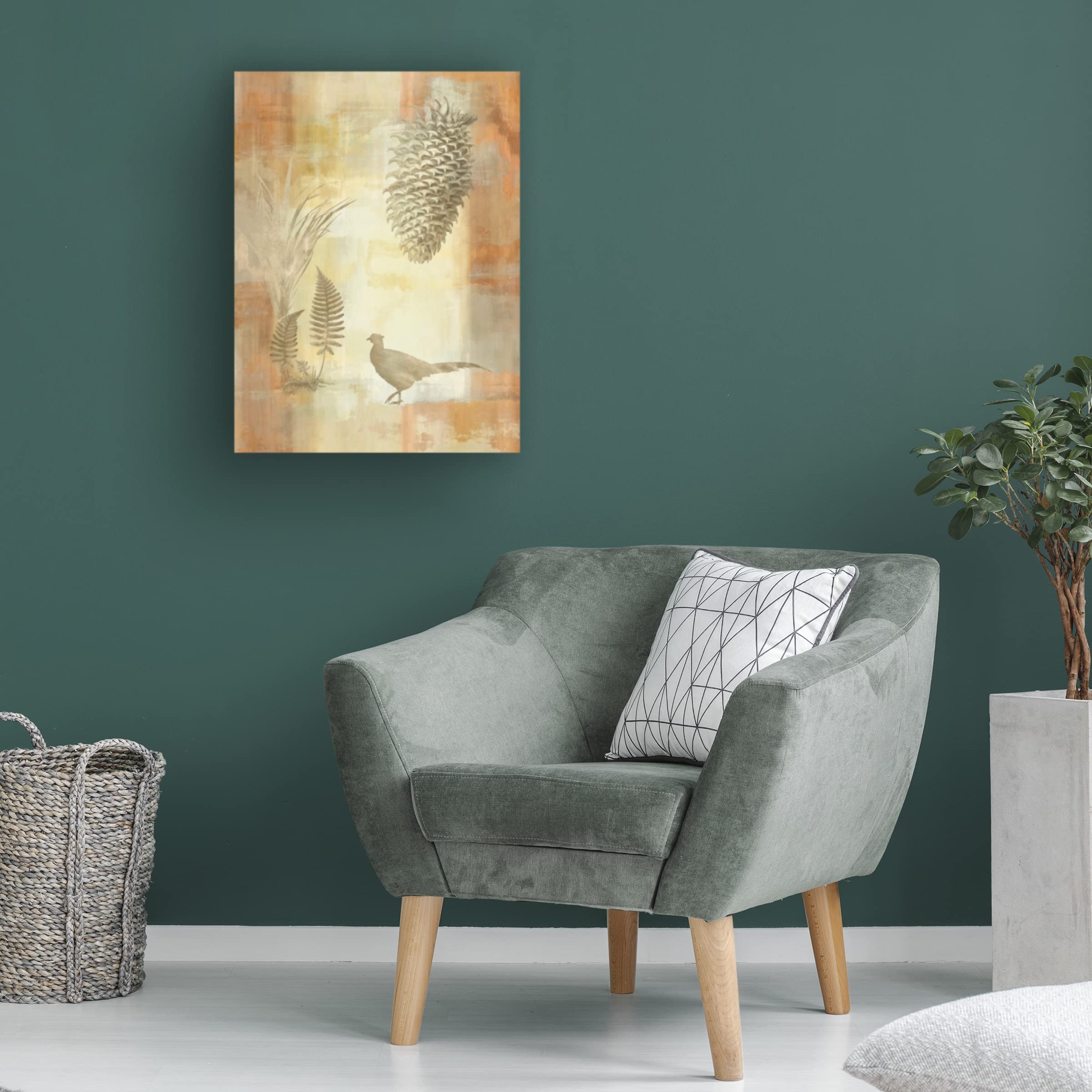 Trademark Fine Art 'Autumn Mood II' by Cora Niele - Handmade Canvas Wall Art for Living Room, Bedroom & Office Decor - Fall Landscape Painting for Home & Gifts
