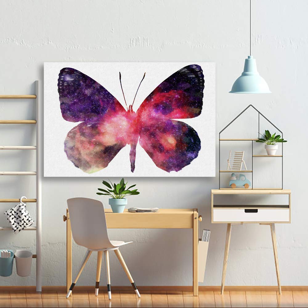 Beautiful Butterfly Giclee Canvas Wall Art - 16x24 Inches, Vibrant Home Decor for Bedroom, Living Room, Office & Nursery