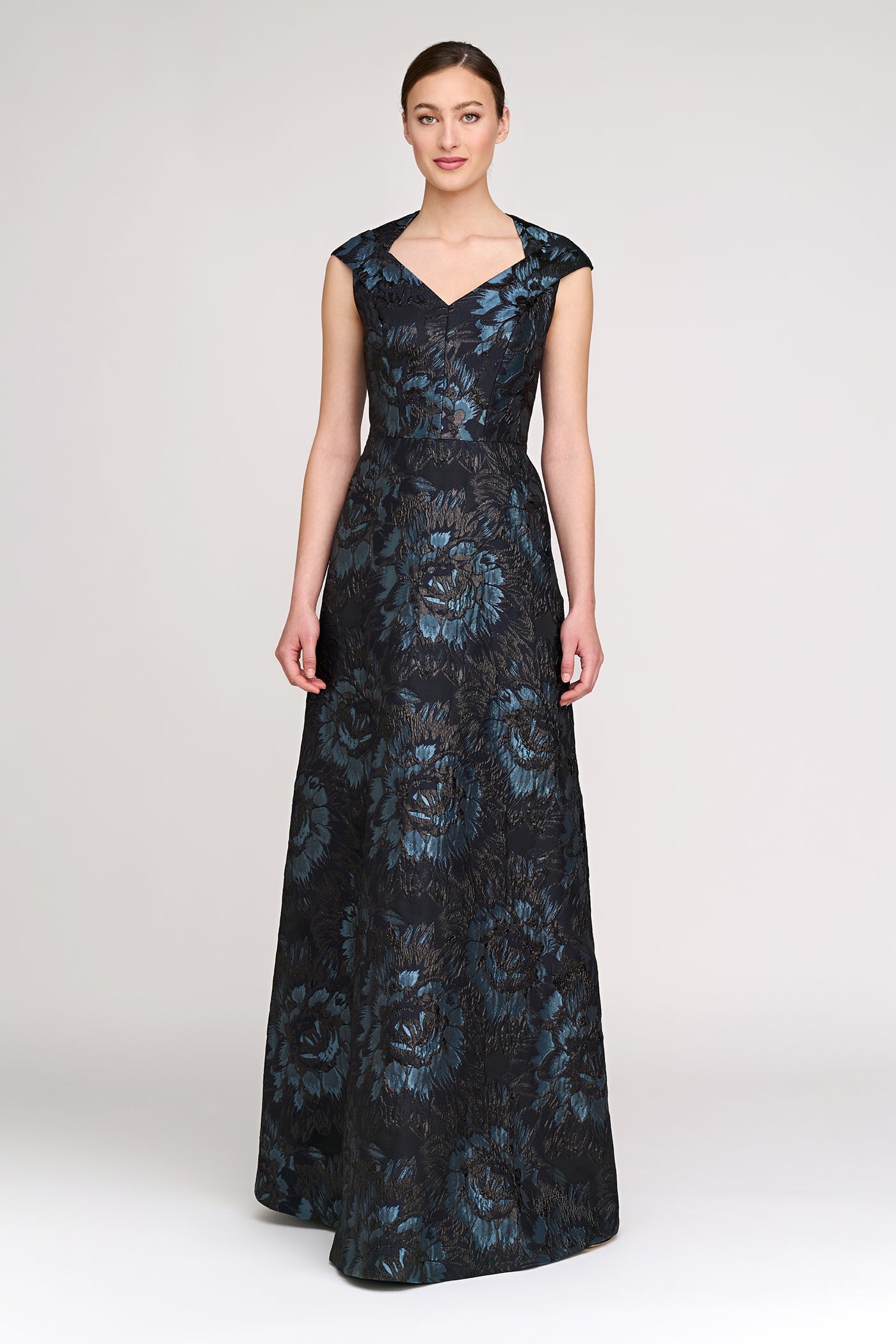 Isabetta Gown in Flint Multi - Elegant Floral Print Maxi Dress for Women | Perfect for Weddings, Parties & Special Occasions